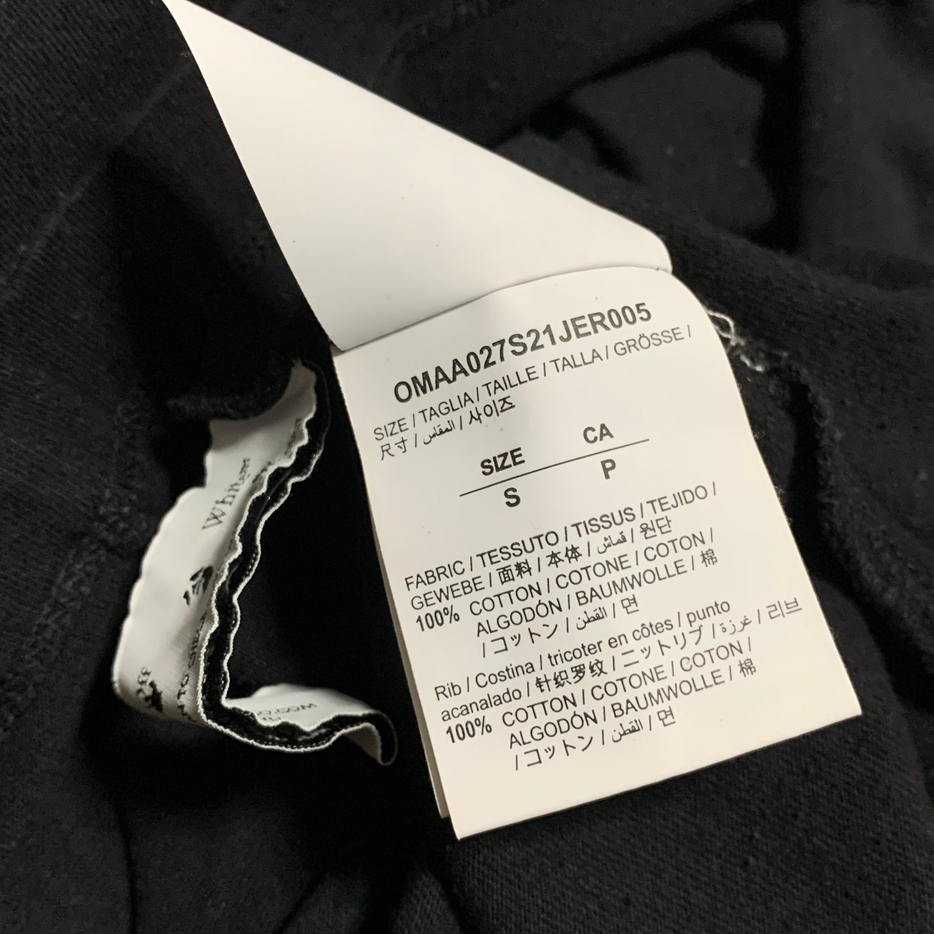 Off White Small Graffiti Arrows Black Tee Virgil Abloh