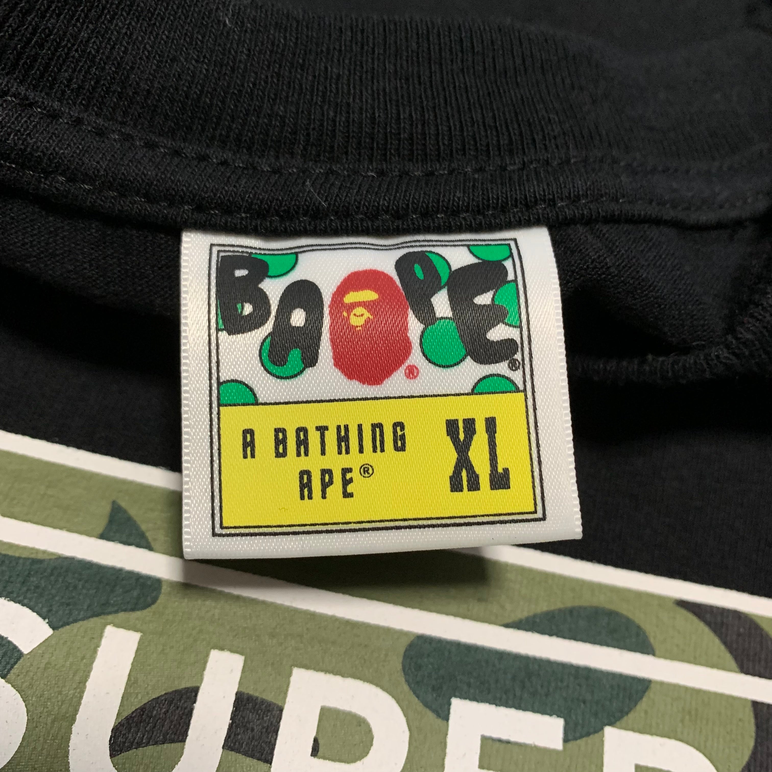 Bape XL Busy Works Super Black Tee A Bathing Ape