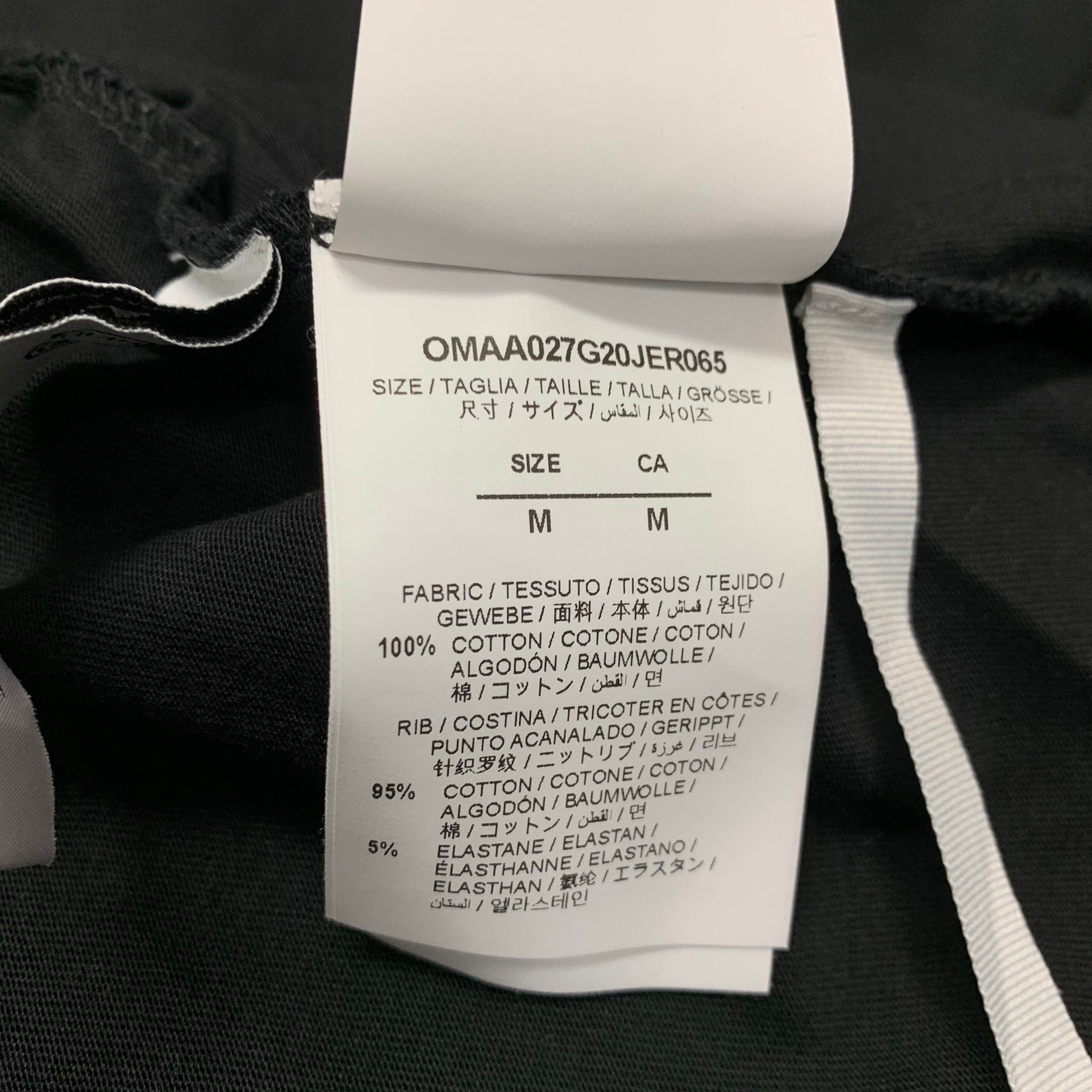 Off White Medium Tee Brick Arrows Black T-Shirt Virgil Abloh