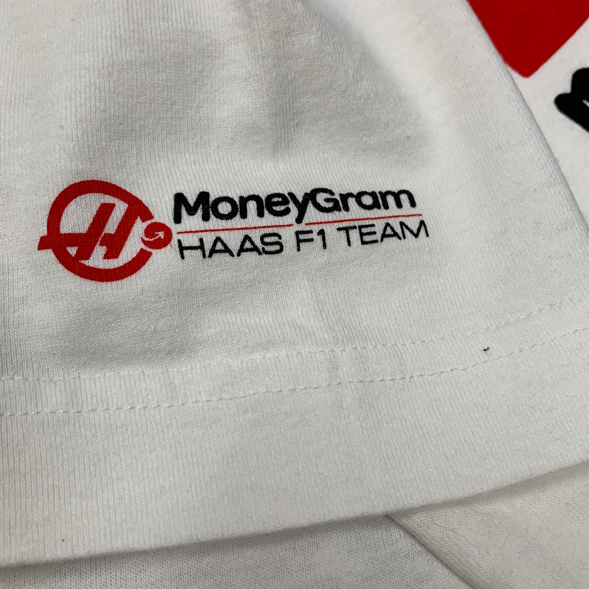 Palm Angels Large Tee Moneygram Haas F1 Team Miami White T-Shirt