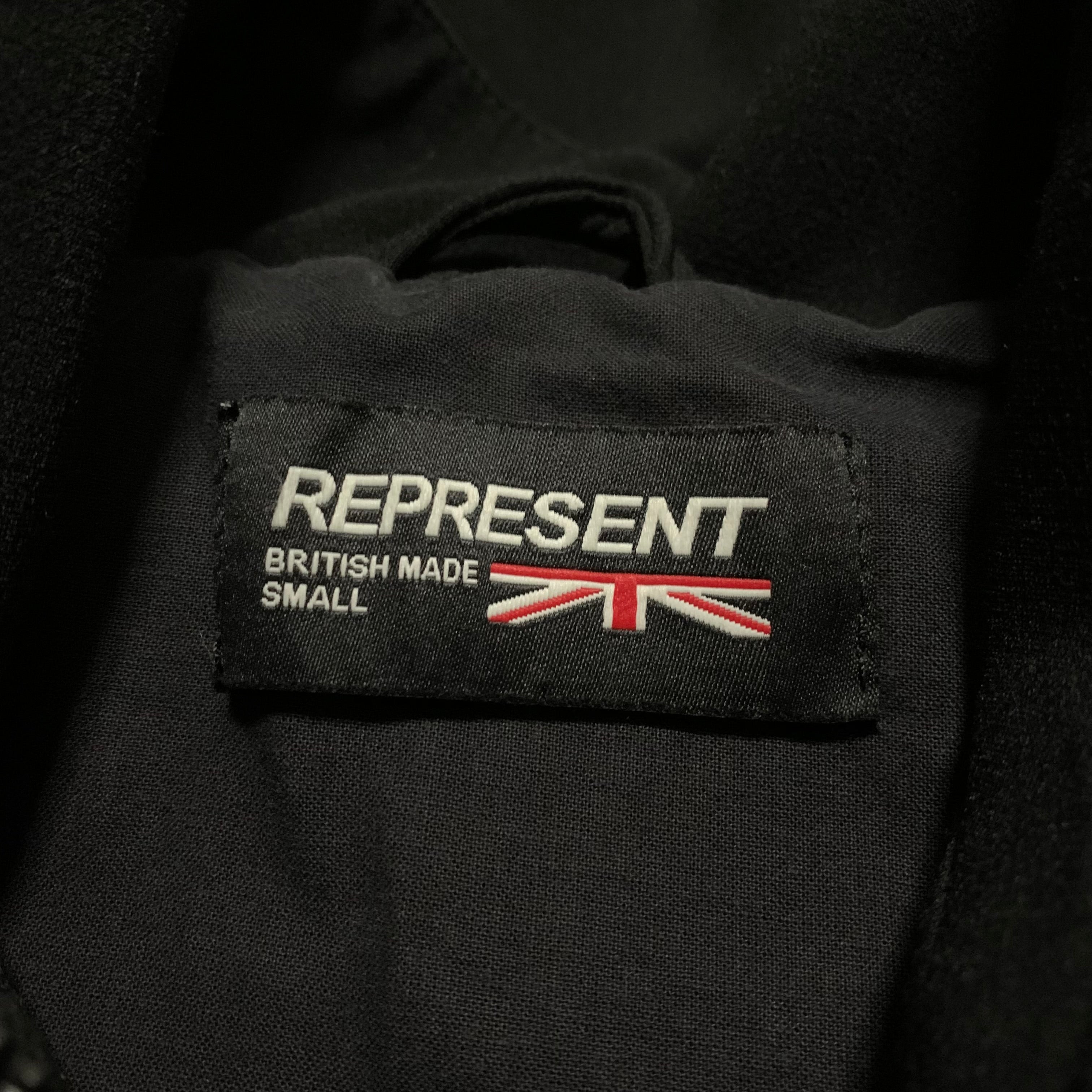 Represent Small Black Track Jacket Zip British Made