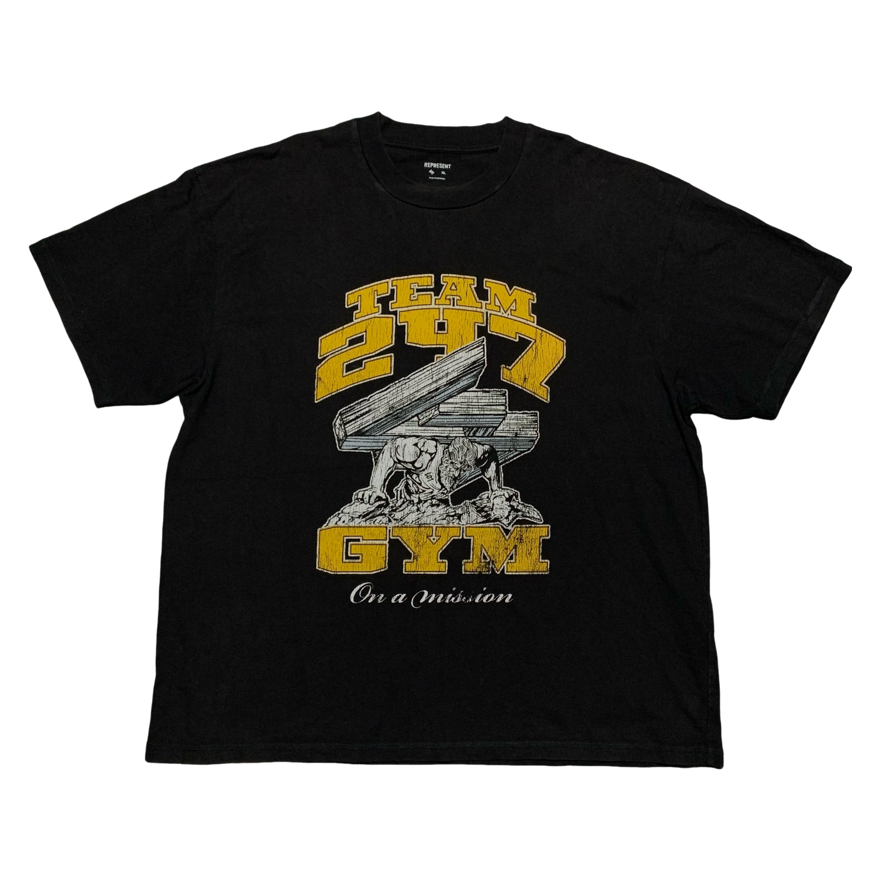 Represent XL Team 247 On The Shoulders Off Black Tee