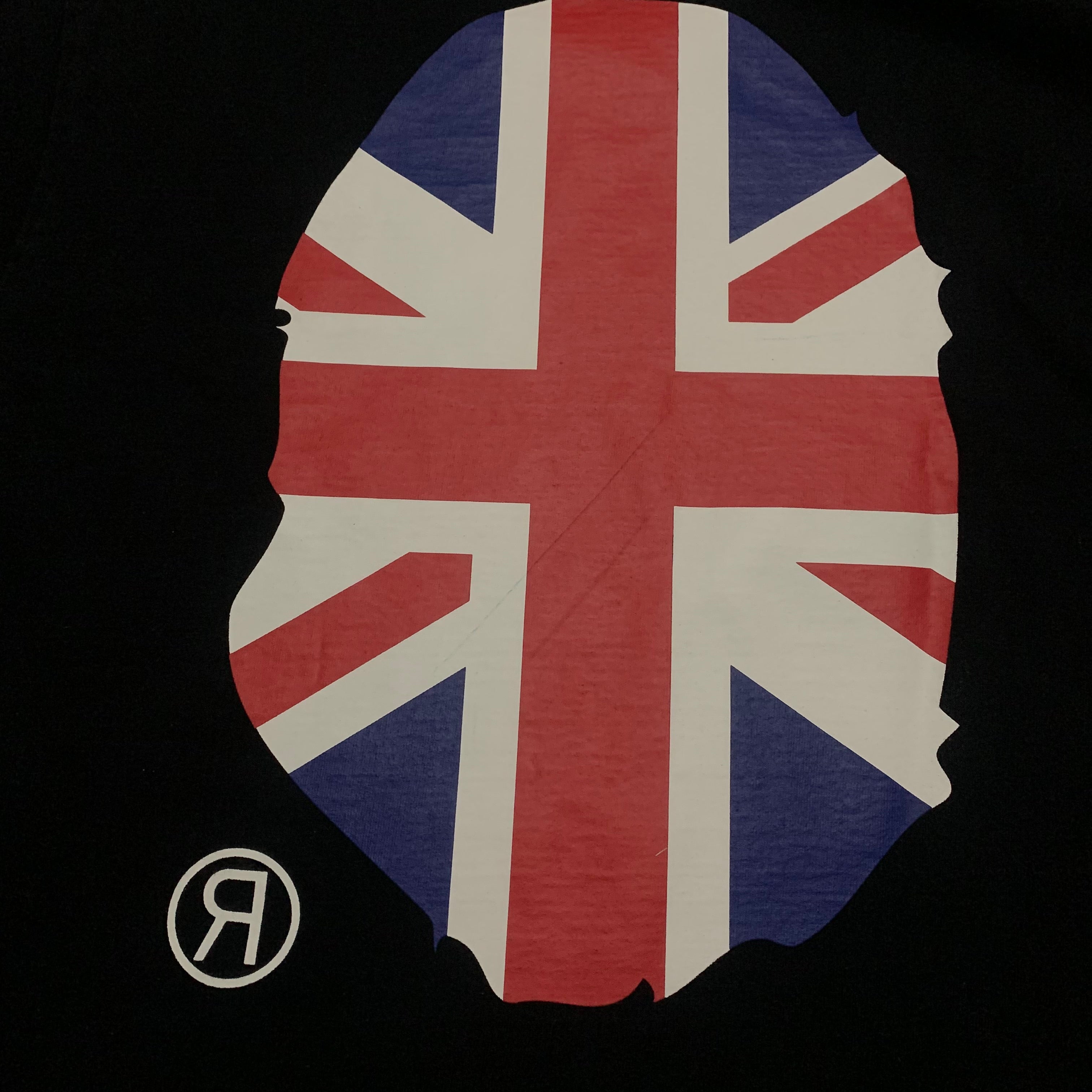 Bape Medium Big Ape Head UK London Store Black Tee