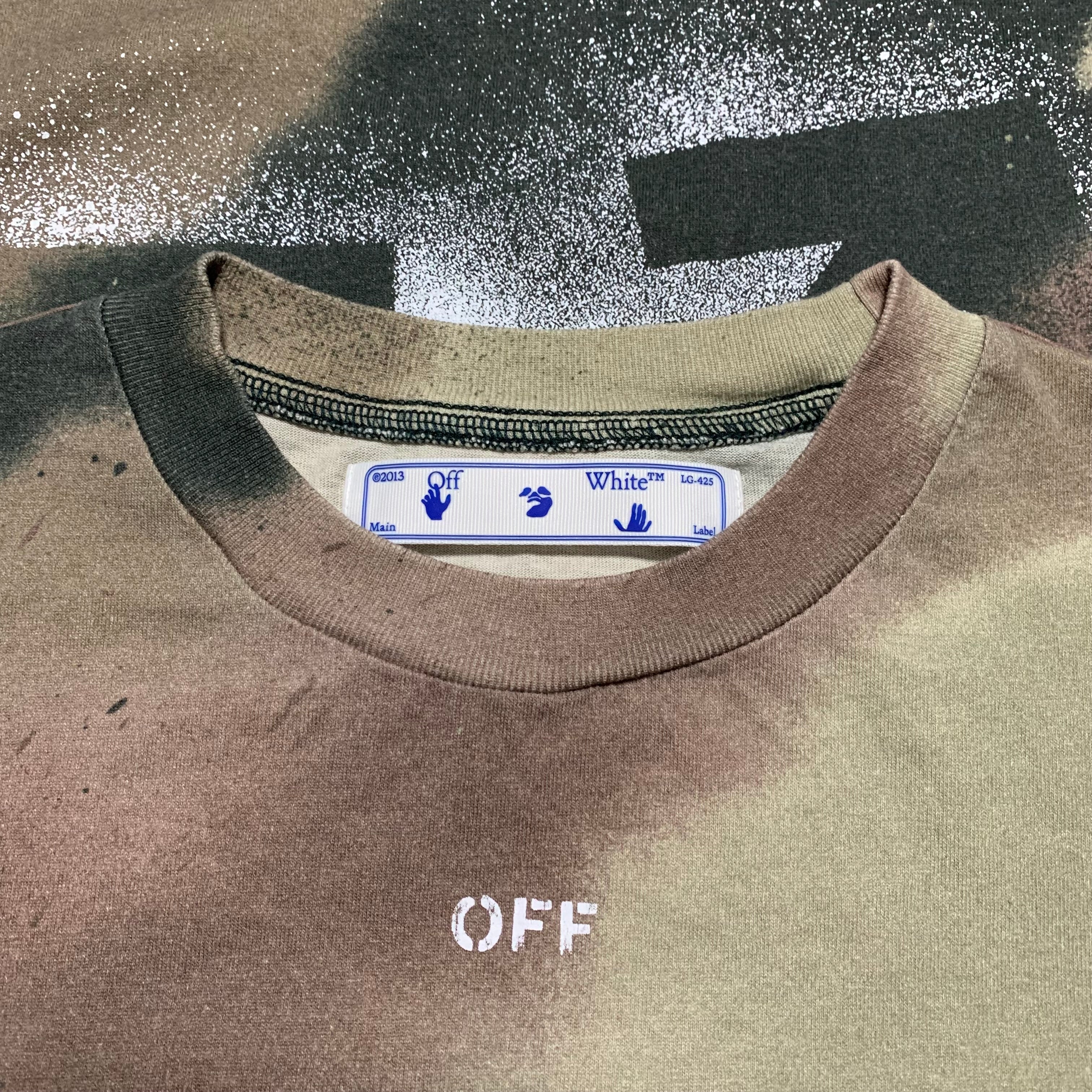 Off White XS Camouflage Stencil Arrows Tee Camo Virgil Abloh