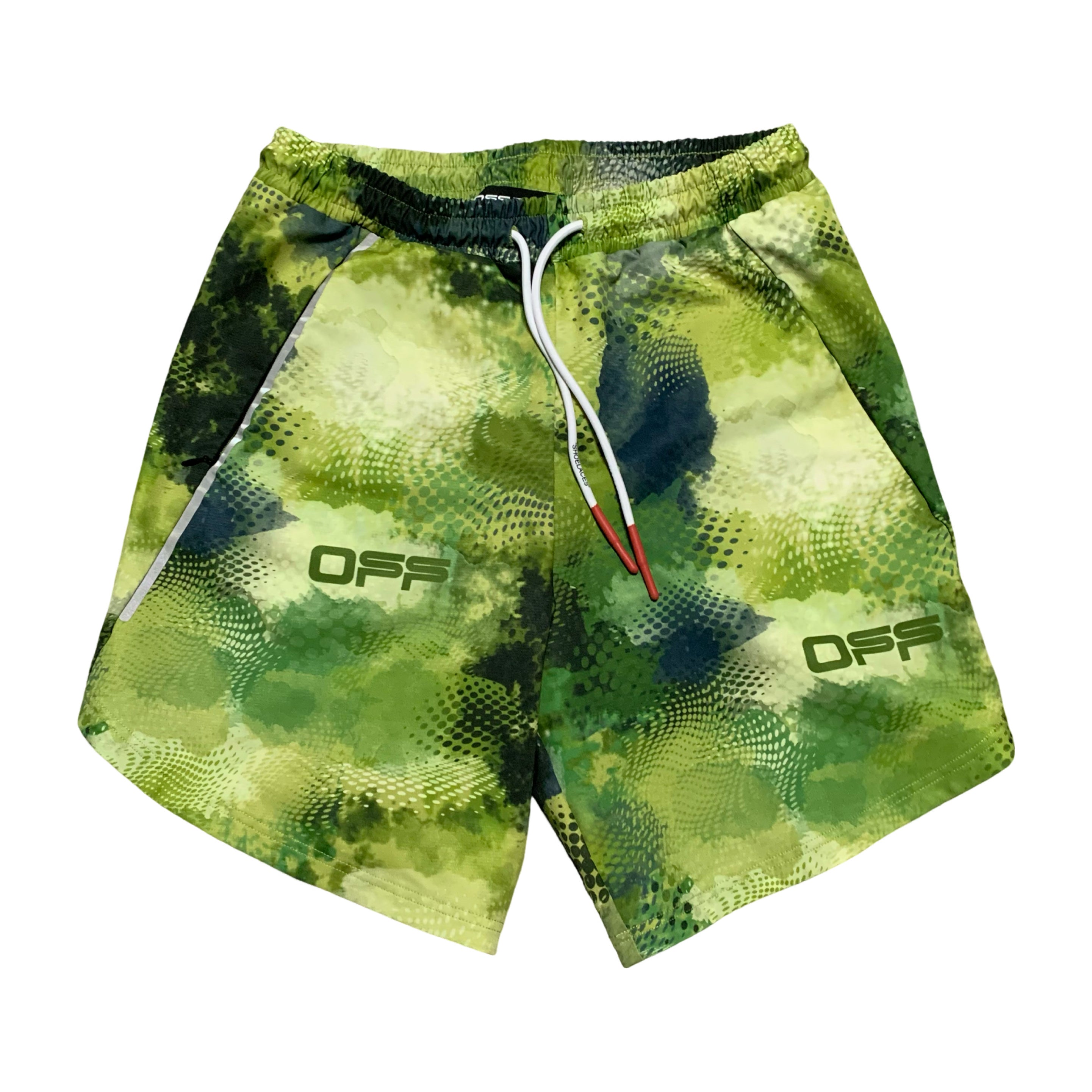 Off White Small Shorts Active Camo Green Bottoms Virgil Abloh