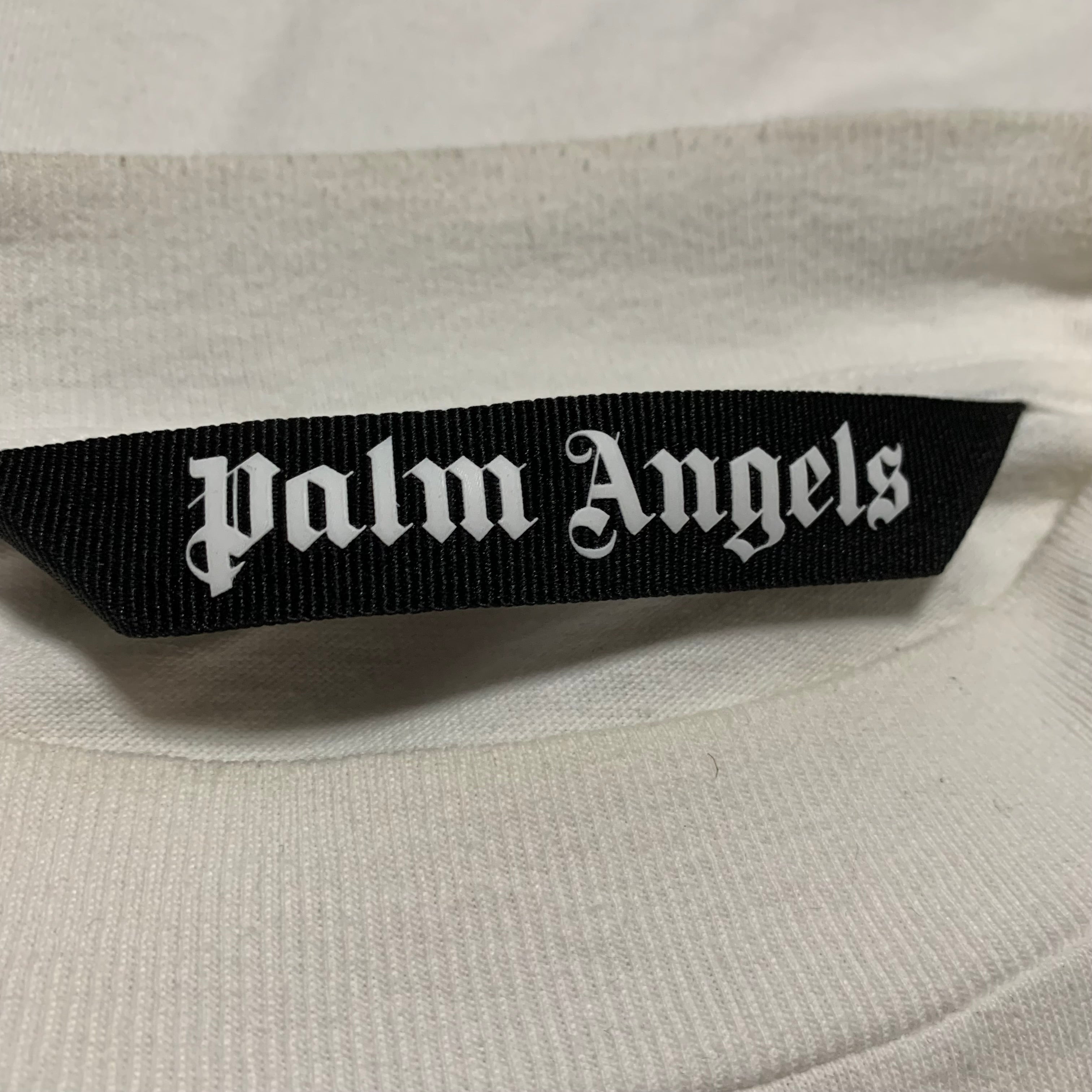 Palm Angels Small Paris Sprayed White Tee