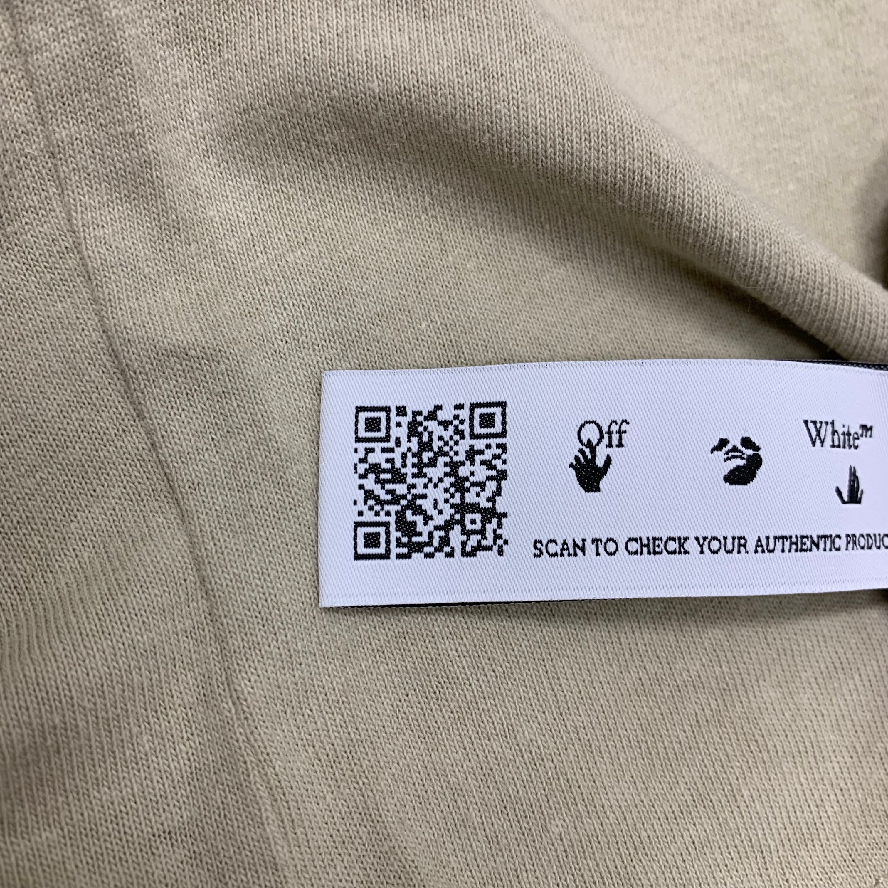 Off White Large Tee Outfit Came From Italy Beige T-Shirt Virgil Abloh