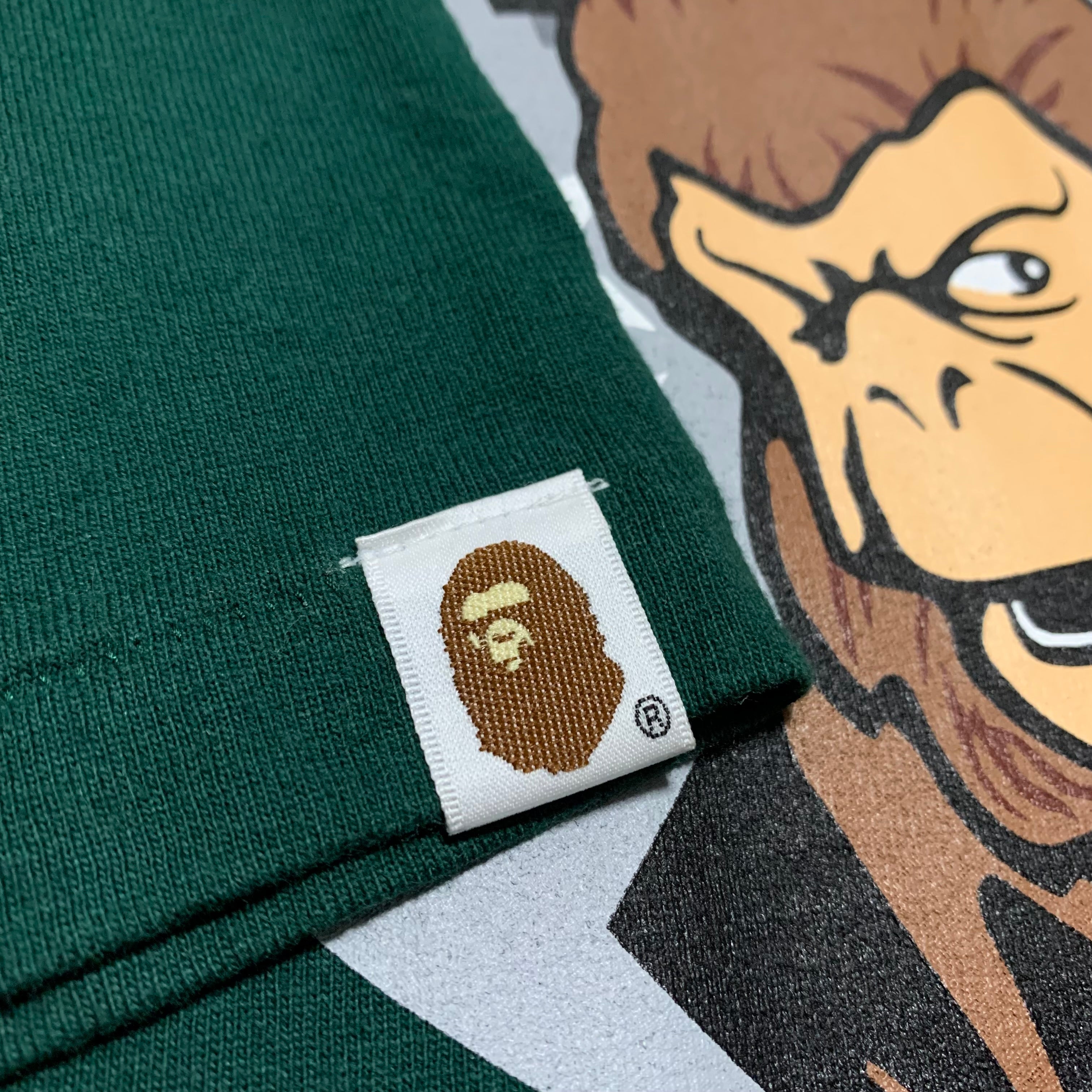 Bape XL Busy Works Bathing Ape Graphic Green Tee