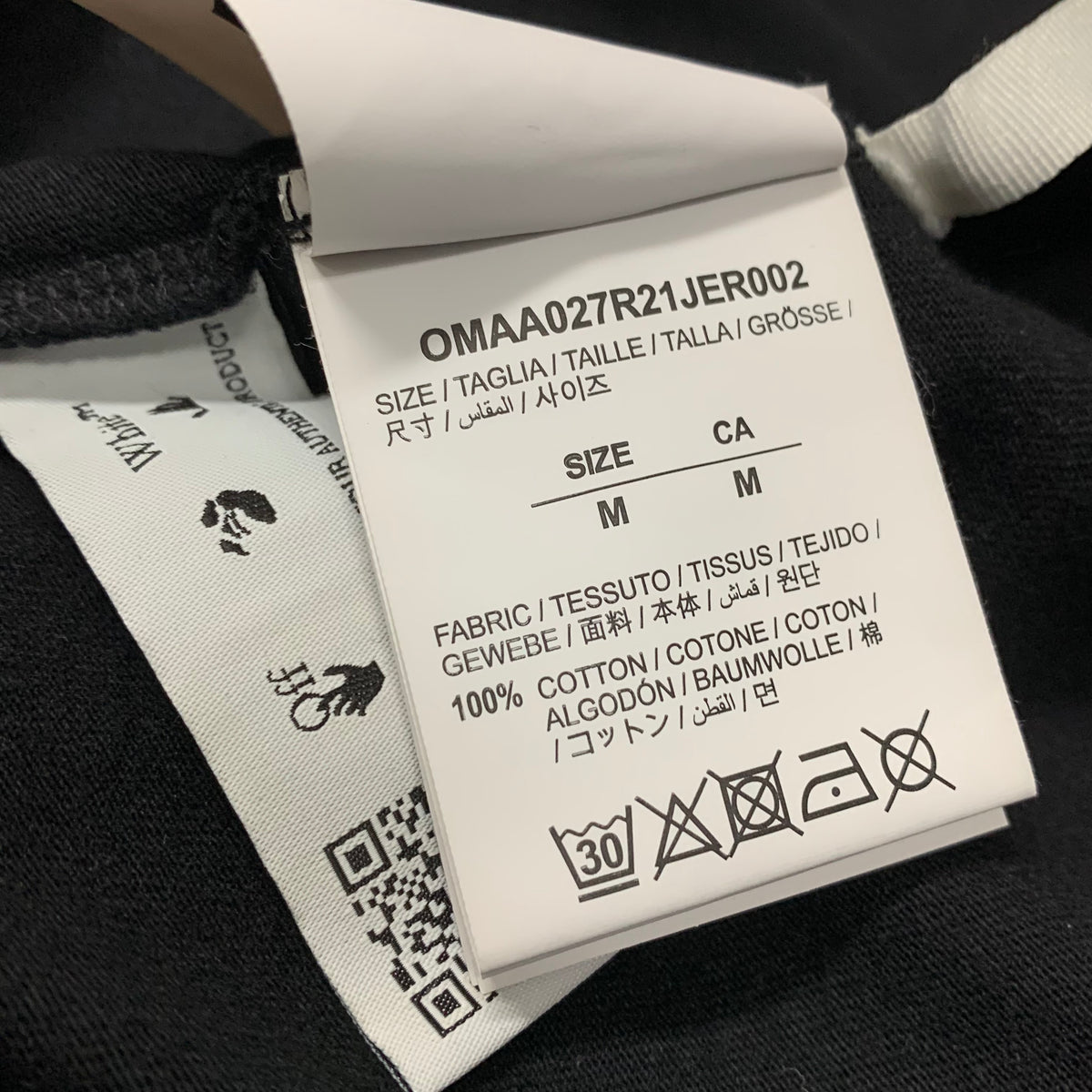 Off White Medium Tee Mona Lisa Arrows Black T-Shirt Virgil Abloh