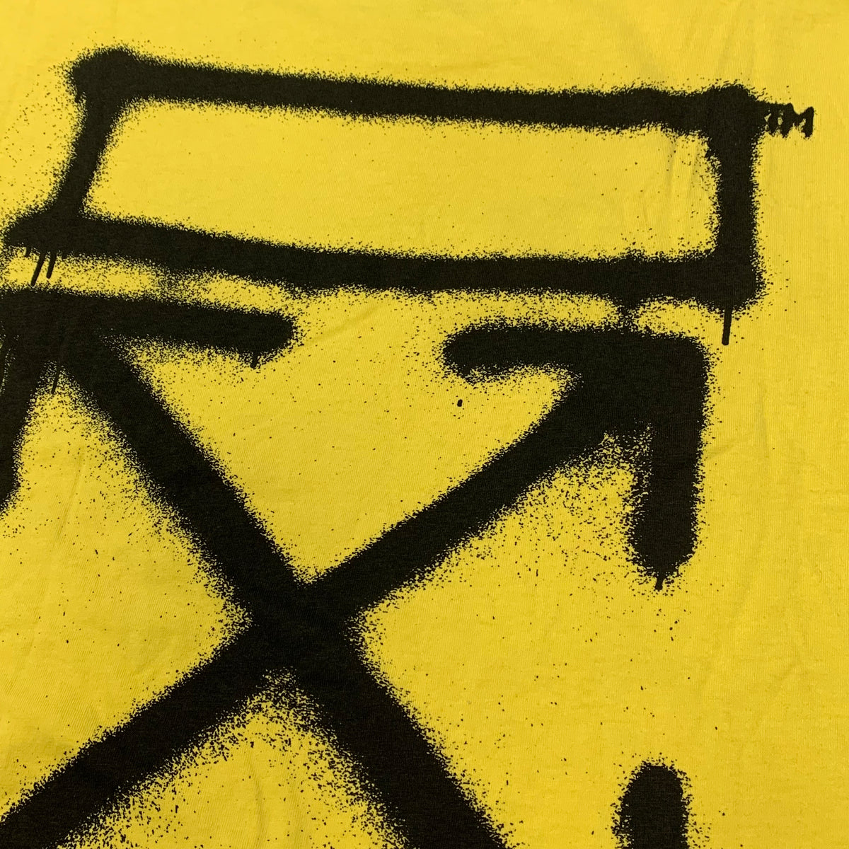 Off White Large Tee Graffiti Arrows Yellow T-Shirt Virgil Abloh