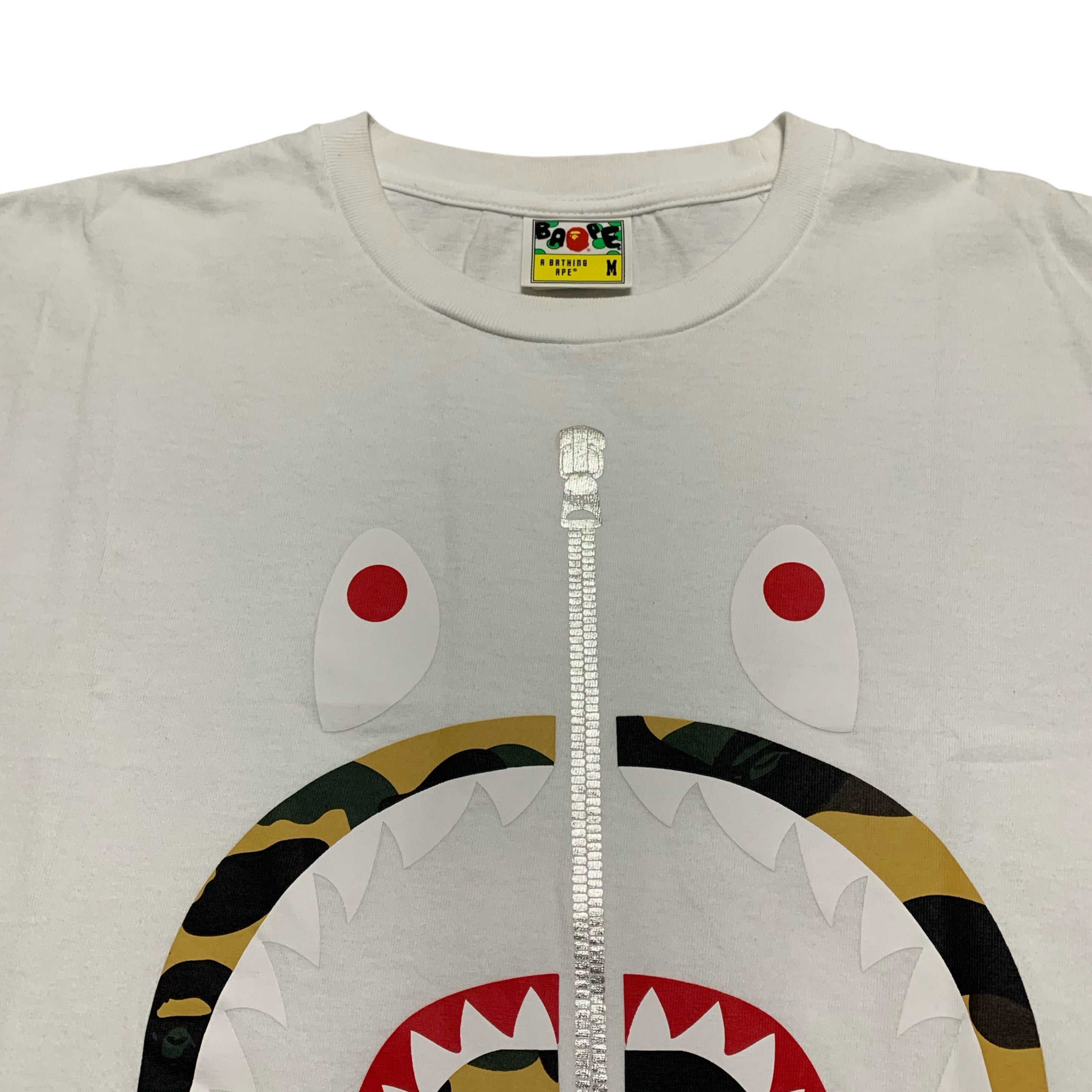 Bape Medium Shark 1st Camo White Tee A Bathing Ape