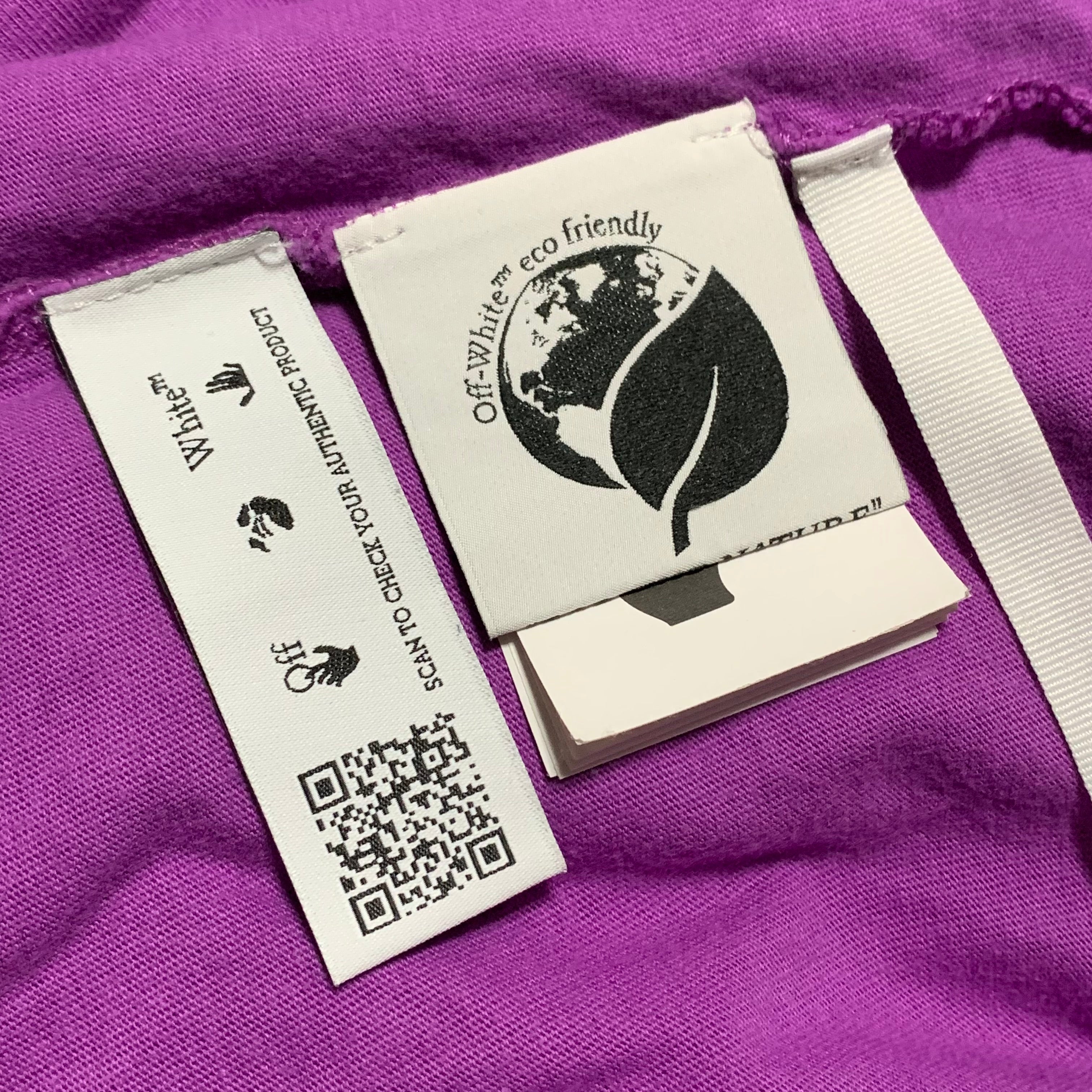 Off White Medium Hand Arrow Purple Tee Virgil Abloh