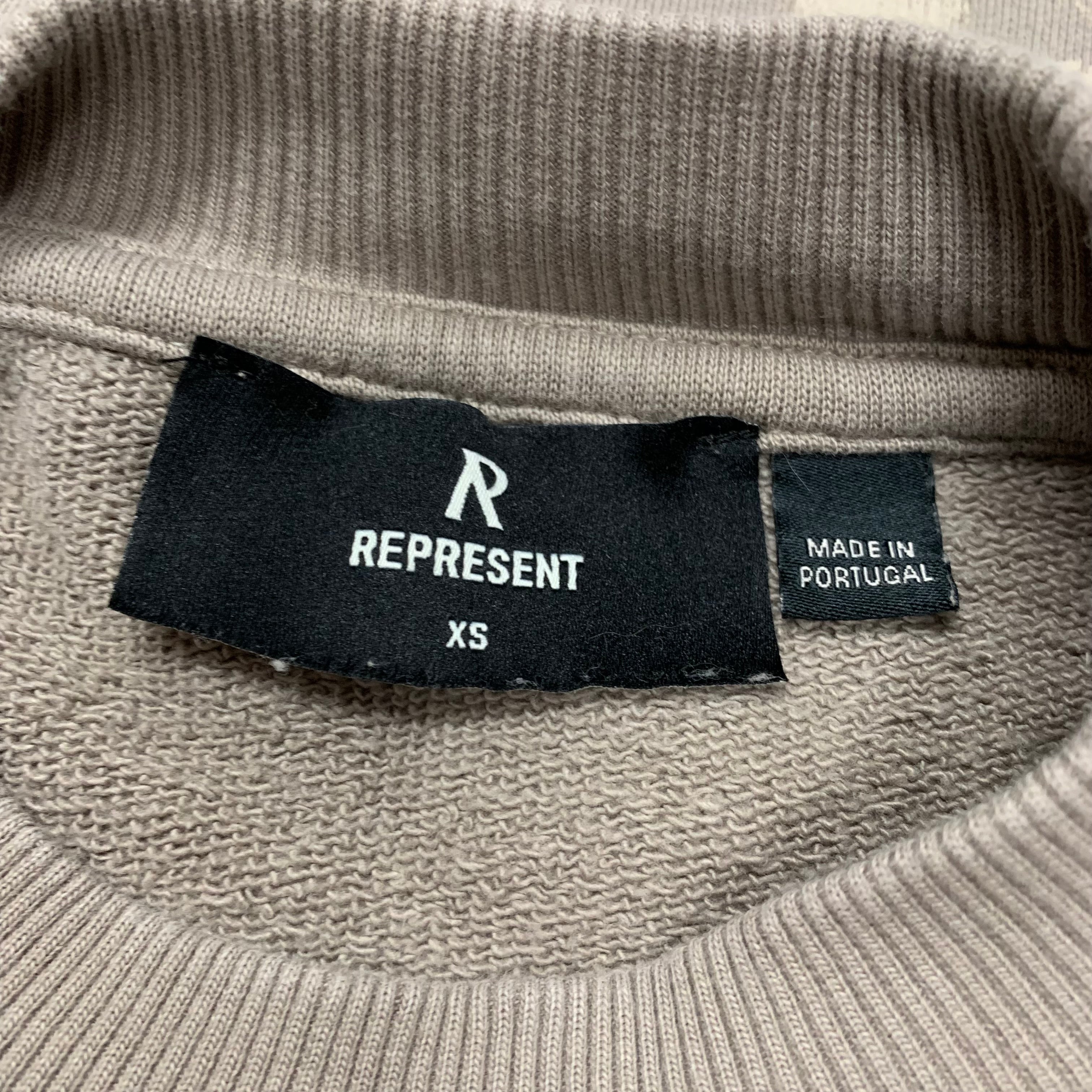 Represent XS Icarus Beige Taupe Sweater Sweatshirt Crewneck