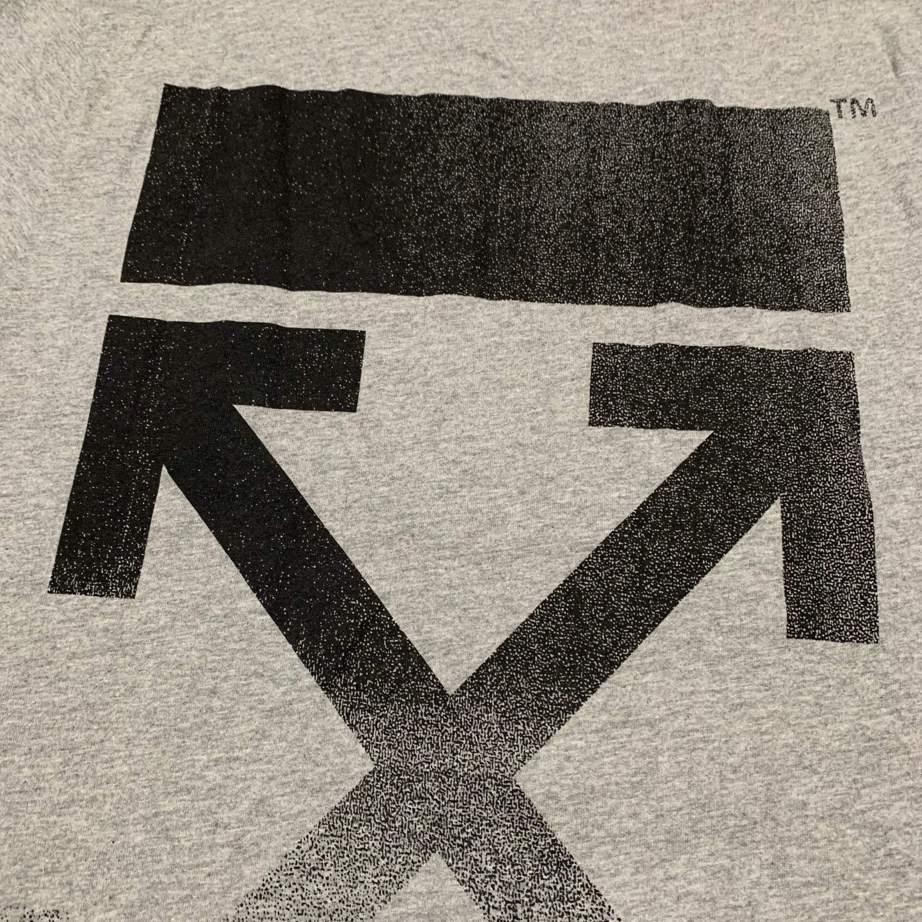 Off White Medium Degrade Arrows Grey Tee Virgil Abloh