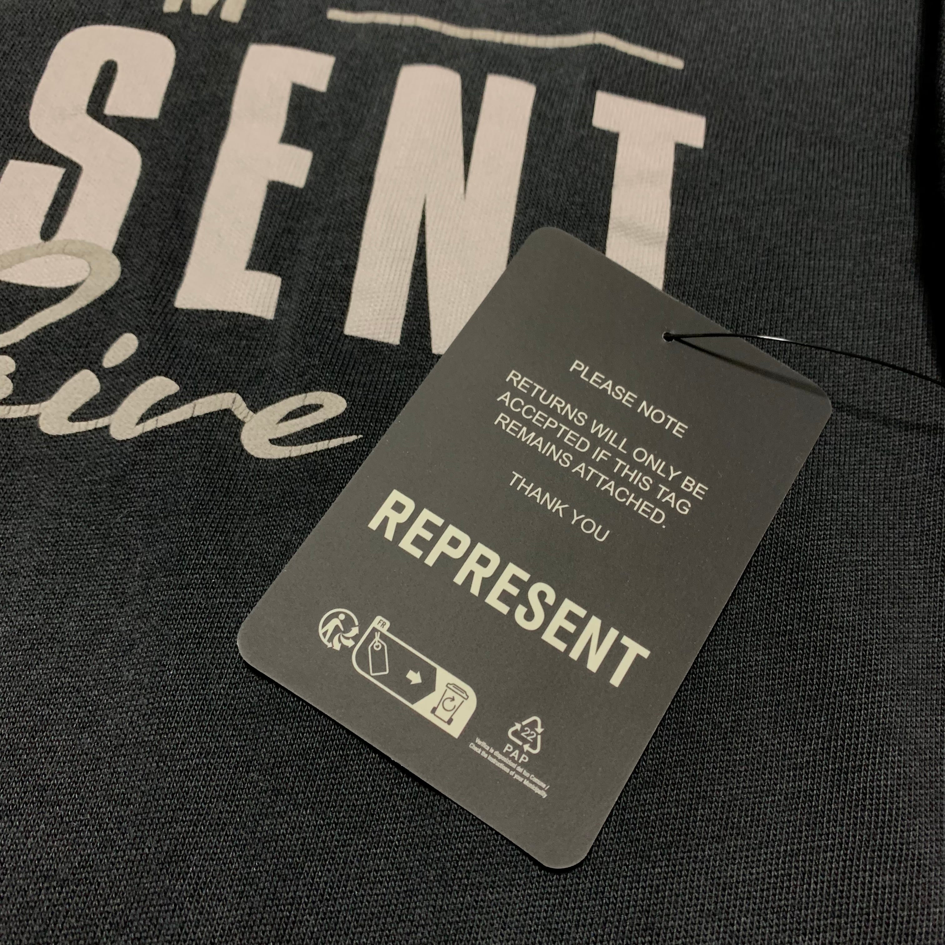 Represent Small World Championship Stained Black Tee