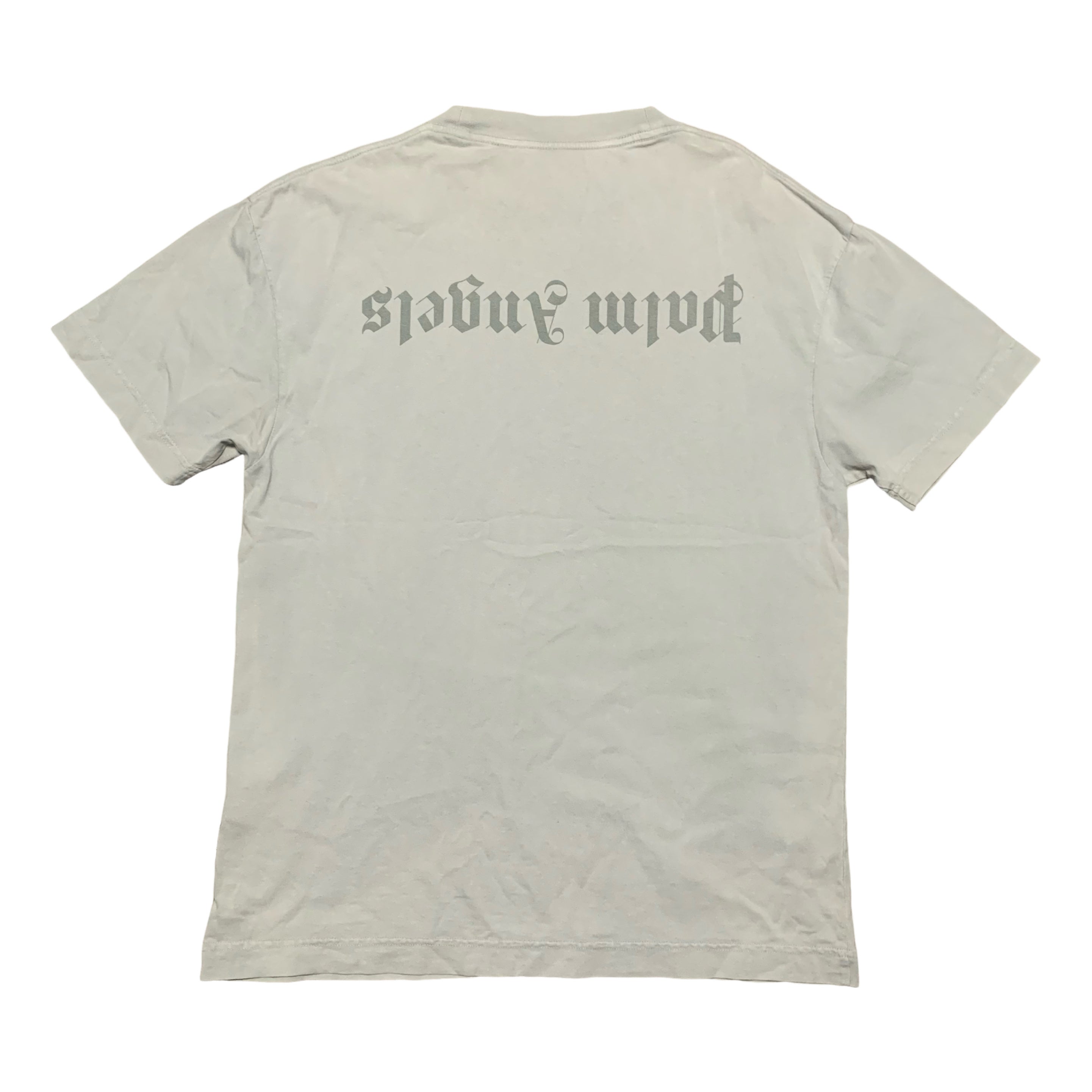 Palm Angels Medium GD Reverse Logo Light Grey Tee