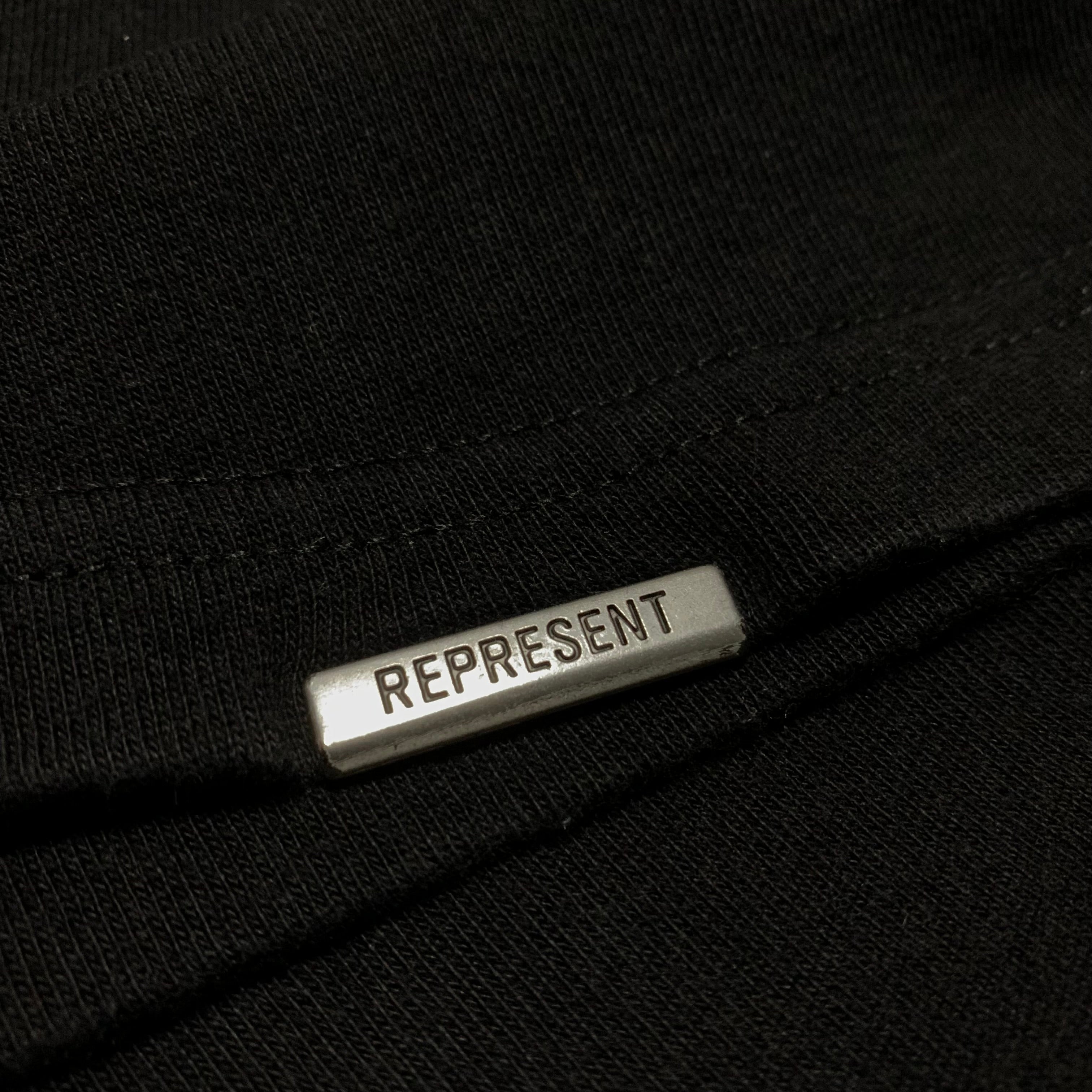 Represent Medium Initial Assembly Jet Black Tee
