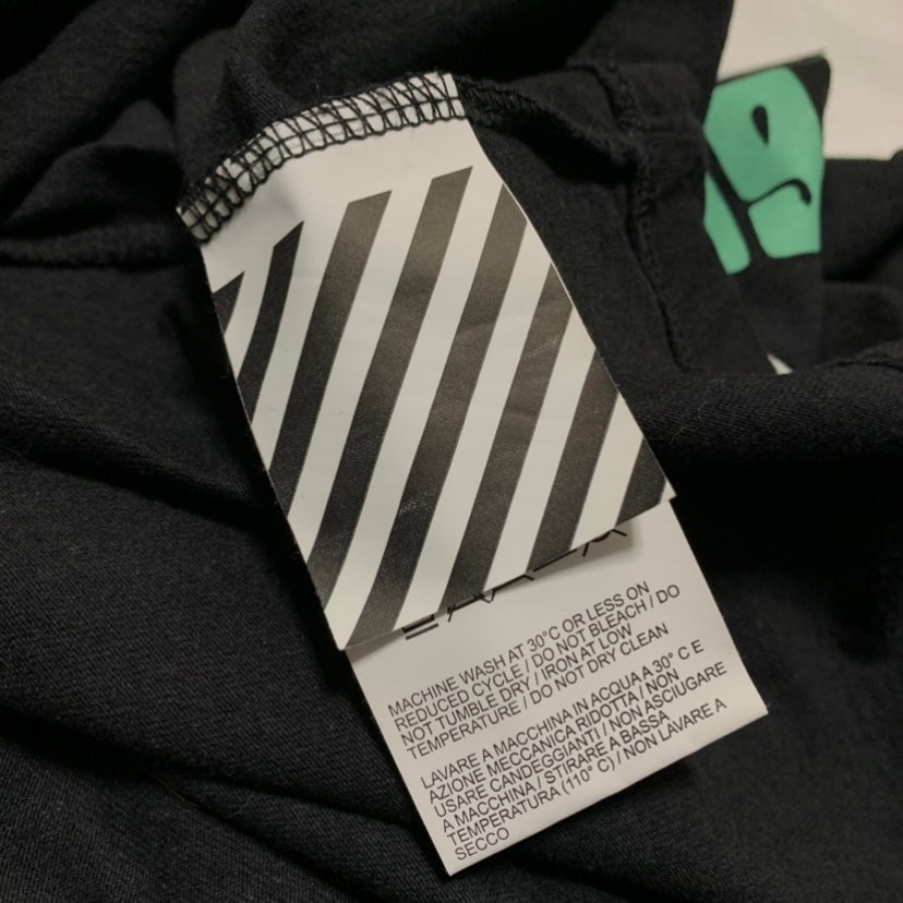 Off White XL Tee Waterfall Arrows Black T-Shirt Virgil Abloh