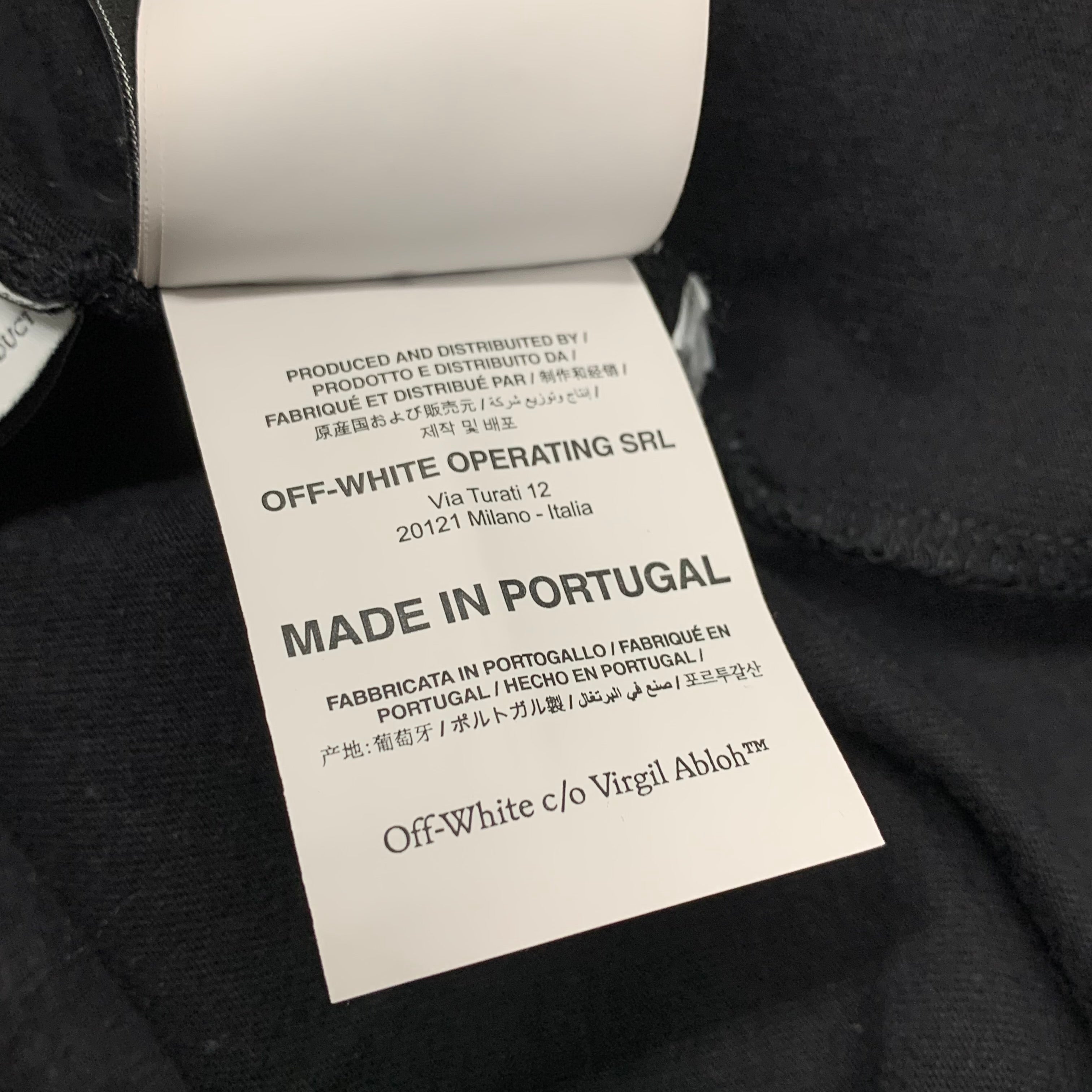 Off White Medium Tee Chain Arrows Black T-Shirt Virgil Abloh