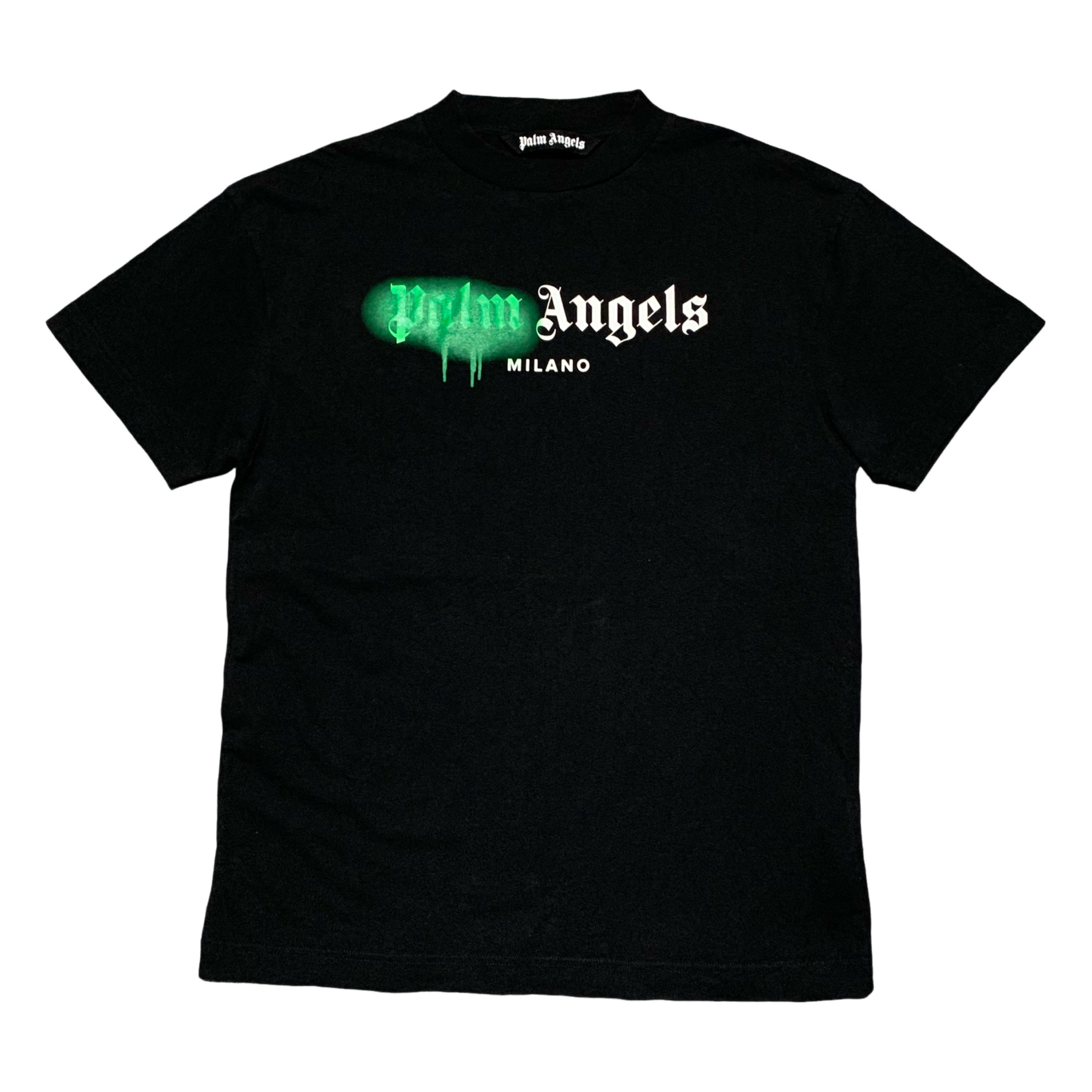 Palm Angels Large Milano Sprayed Black Tee