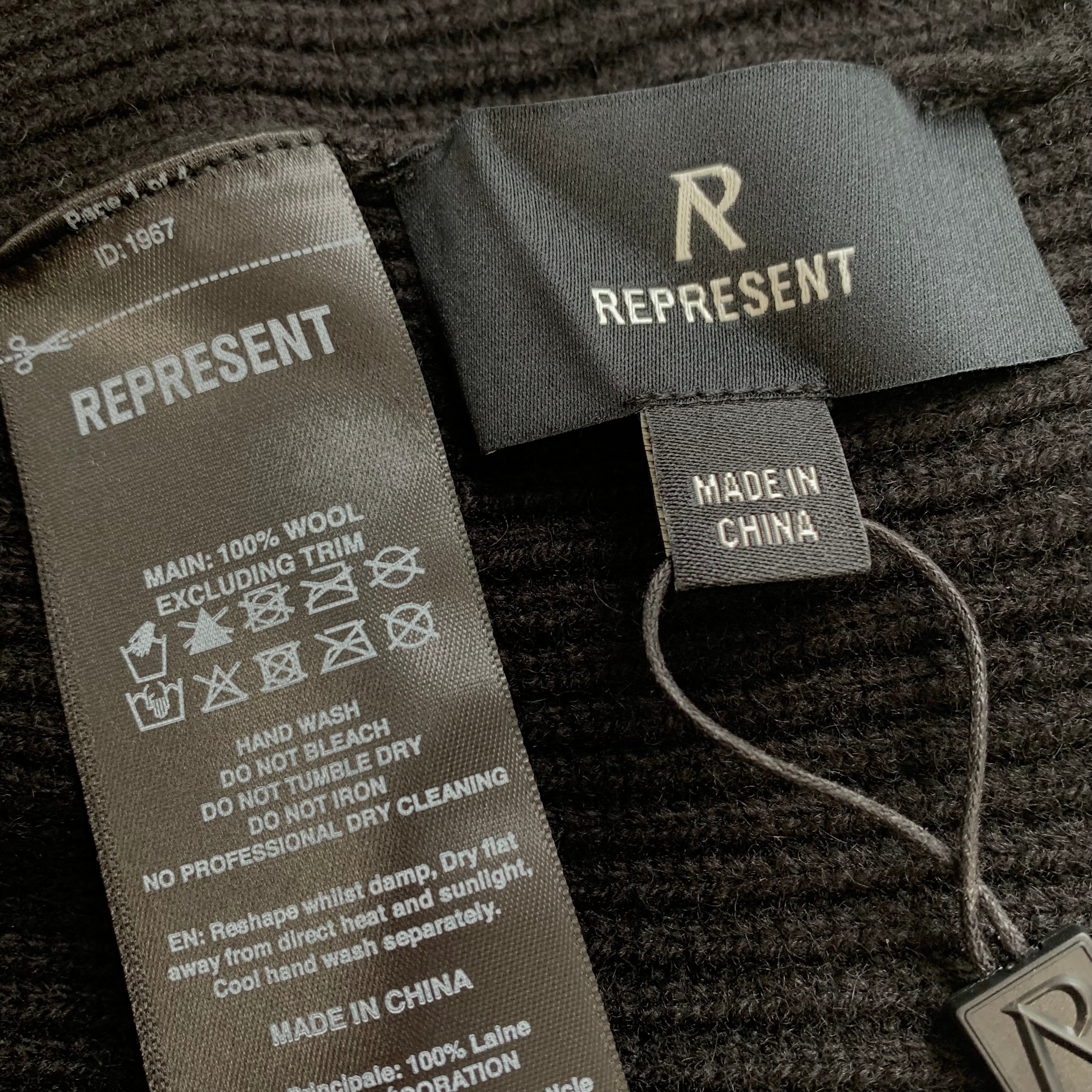 Represent Hat EngLAnd Jet Black Beanie