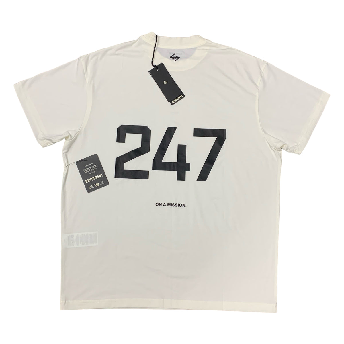 Represent Medium 247 Oversized Flat White T-Shirt