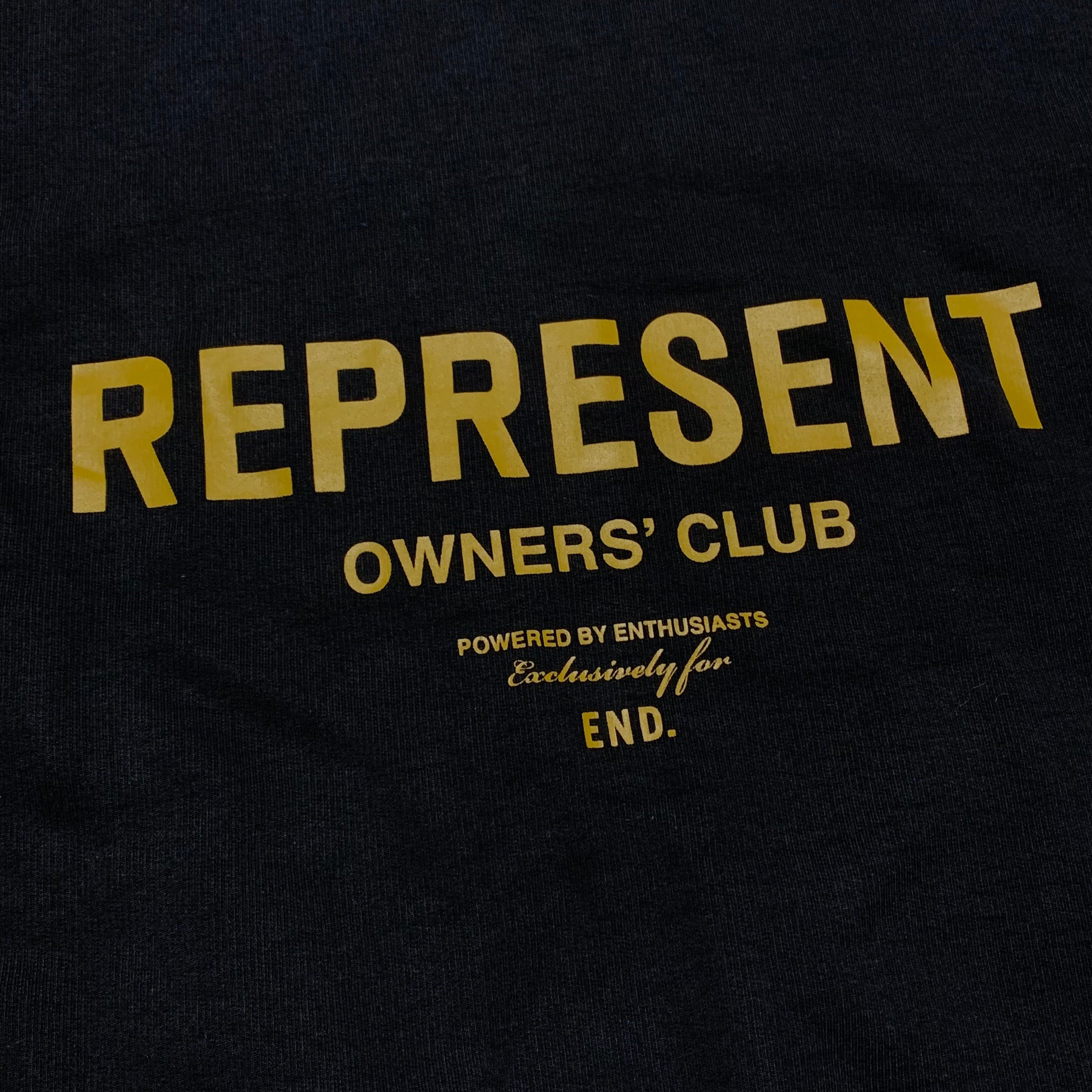 Represent Medium Owners Club End Clothing Black Sweater Sweatshirt Crewneck