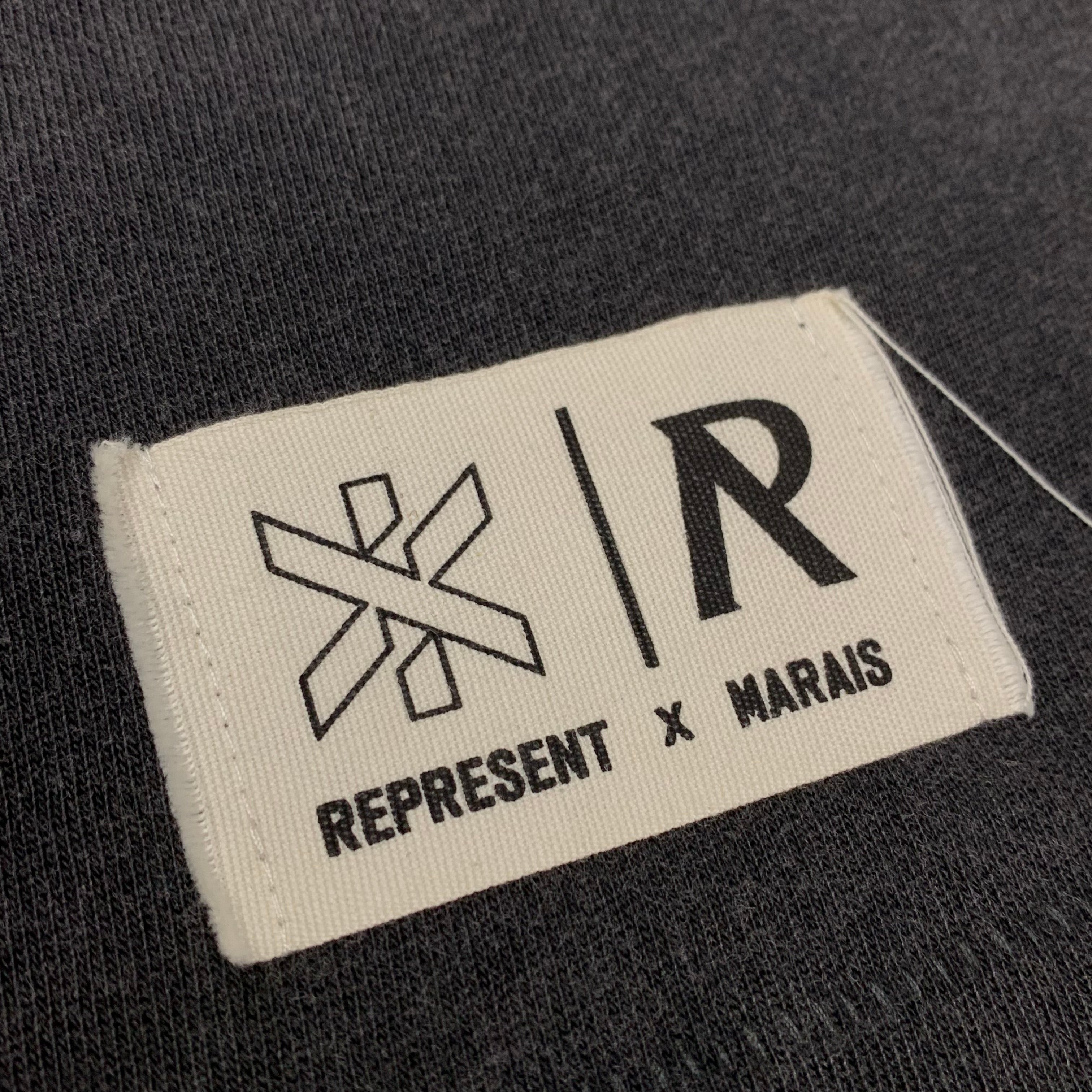 Represent Medium Tee Marias Logo 20th Anniversary Stained Black T-Shirt