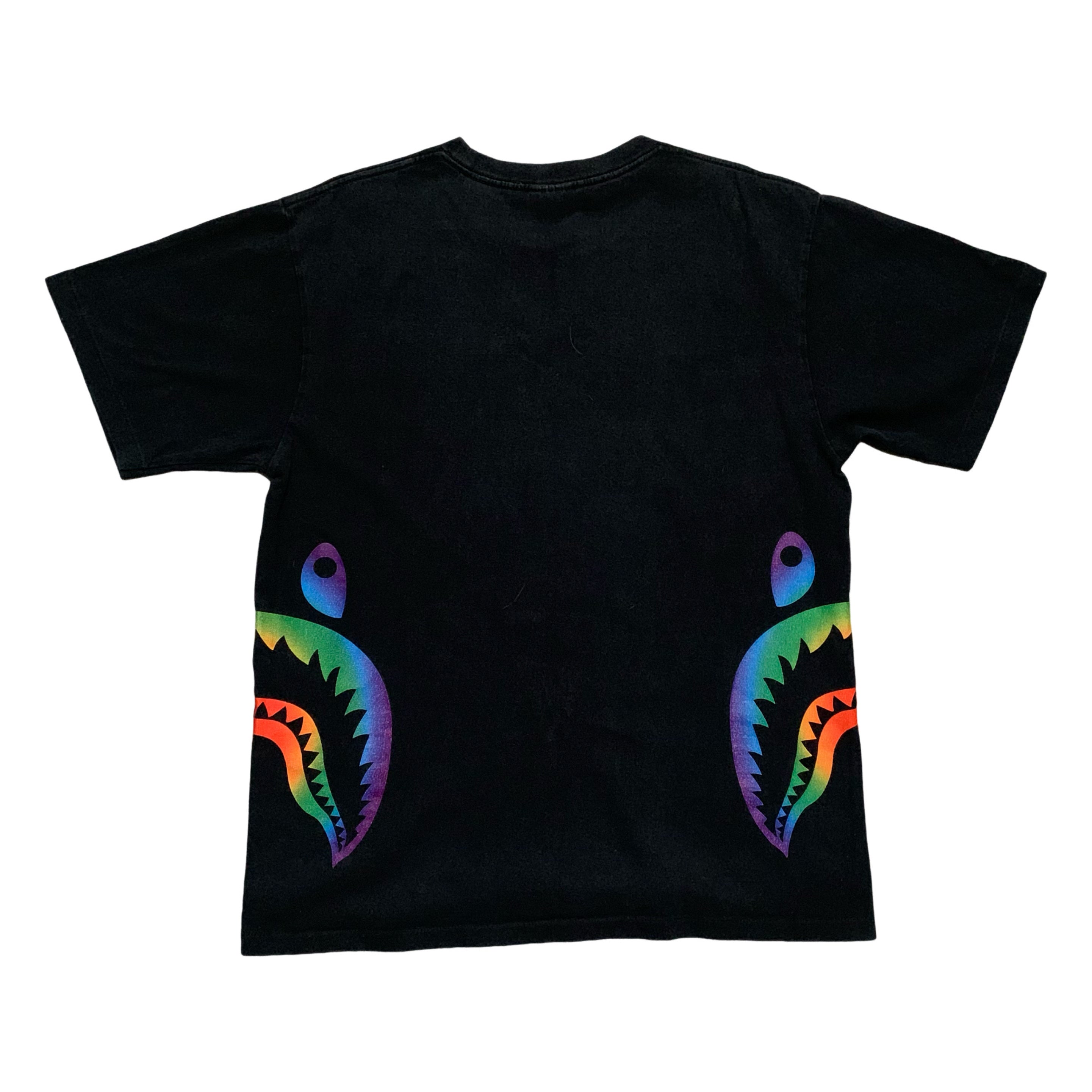 Bape Large Side Shark Multi Camo Black Tee