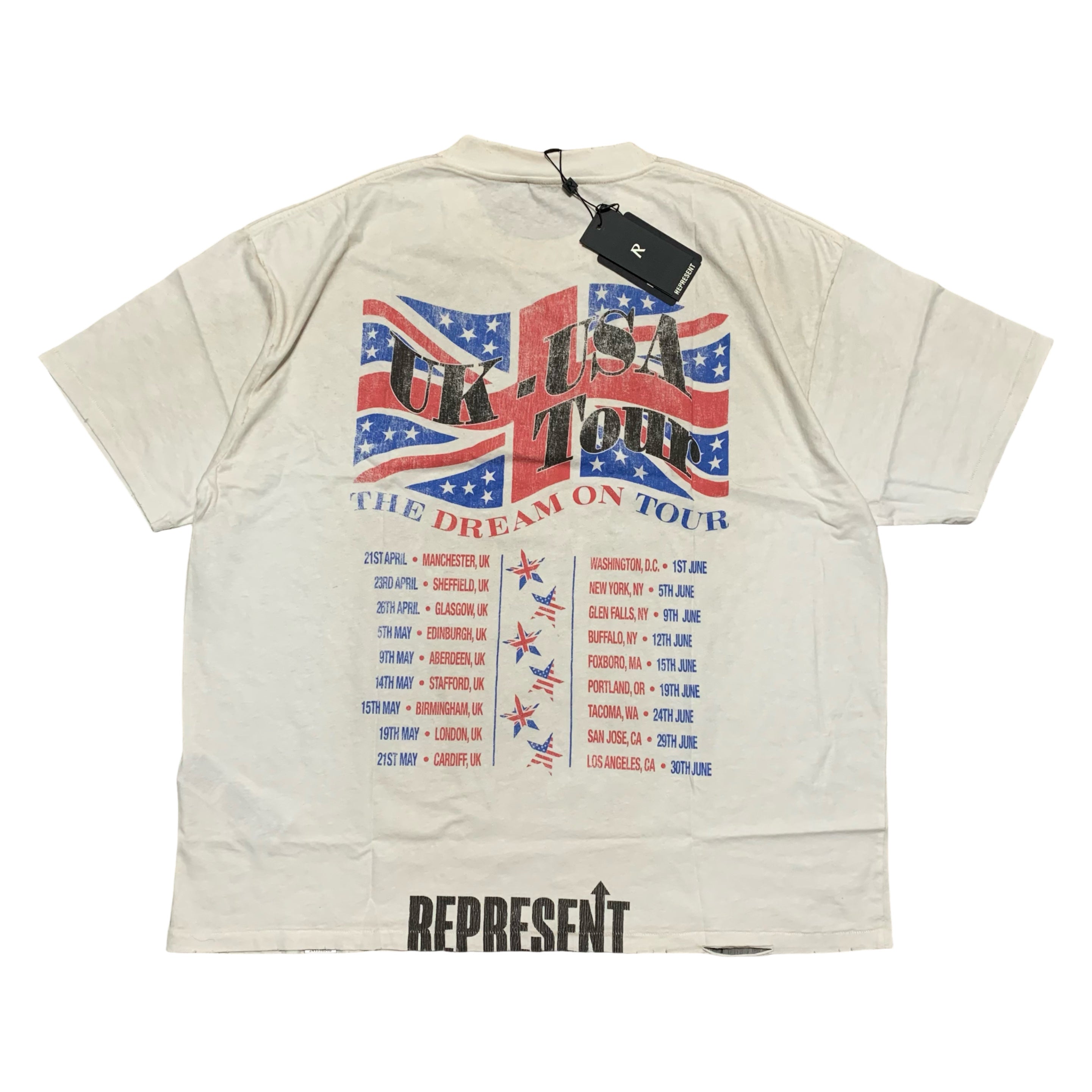 Represent XXL Dream On Tour Washed Ecru White Tee