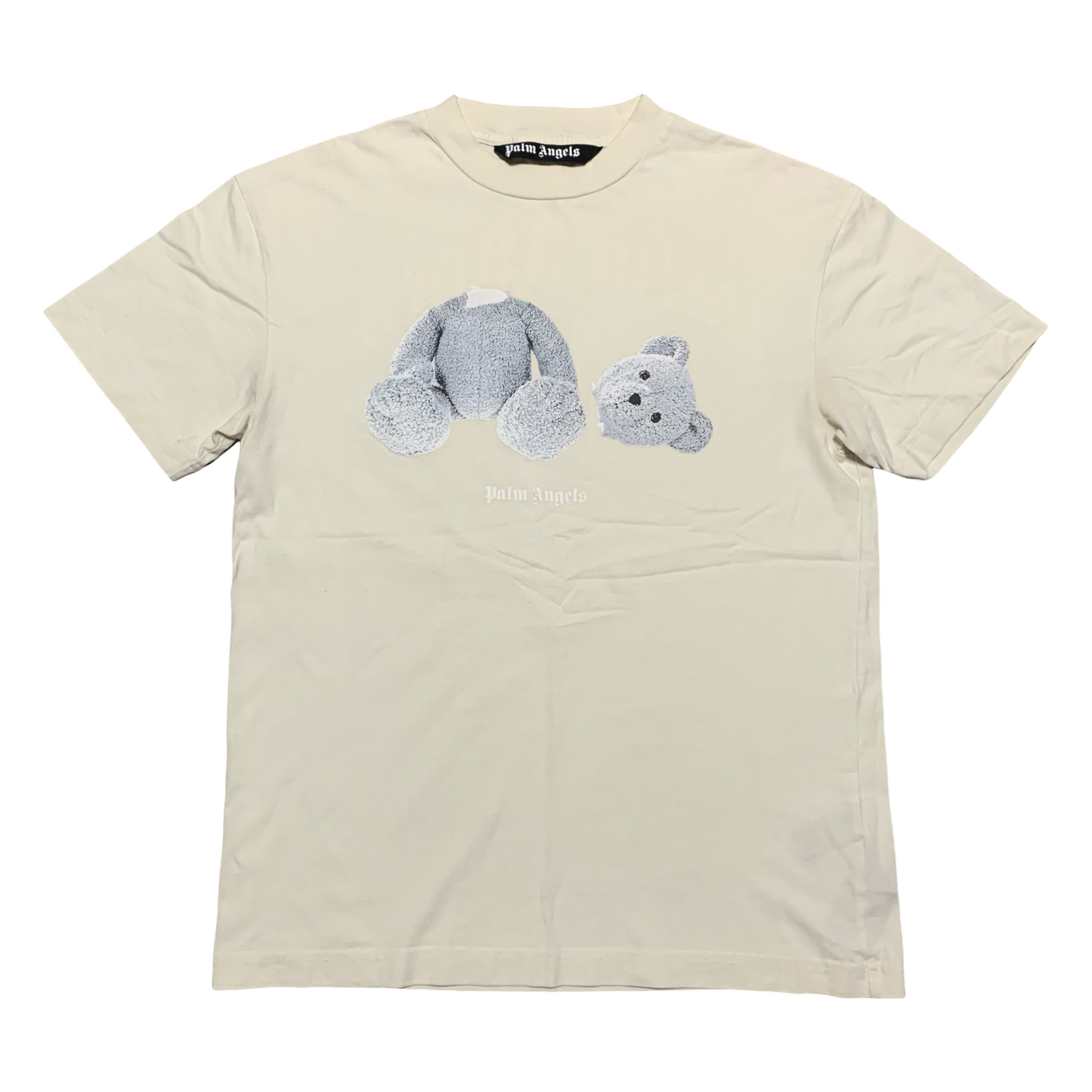 Palm Angels Medium Classic Bear Ice White Cream Tee