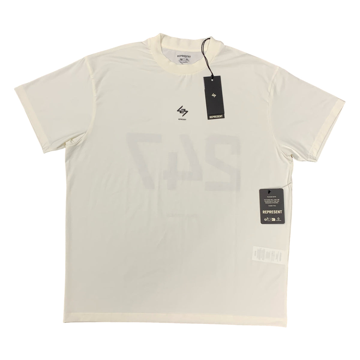 Represent Medium 247 Oversized Flat White T-Shirt