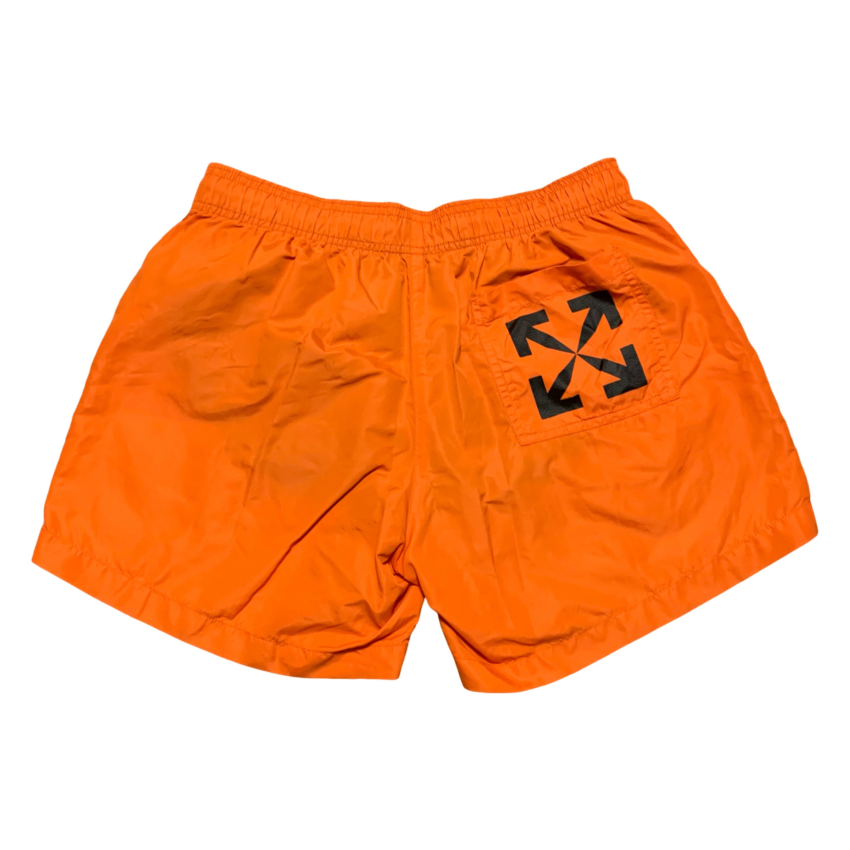 Off White Small Swim Shorts Arrows Orange Virgil Abloh Bottoms