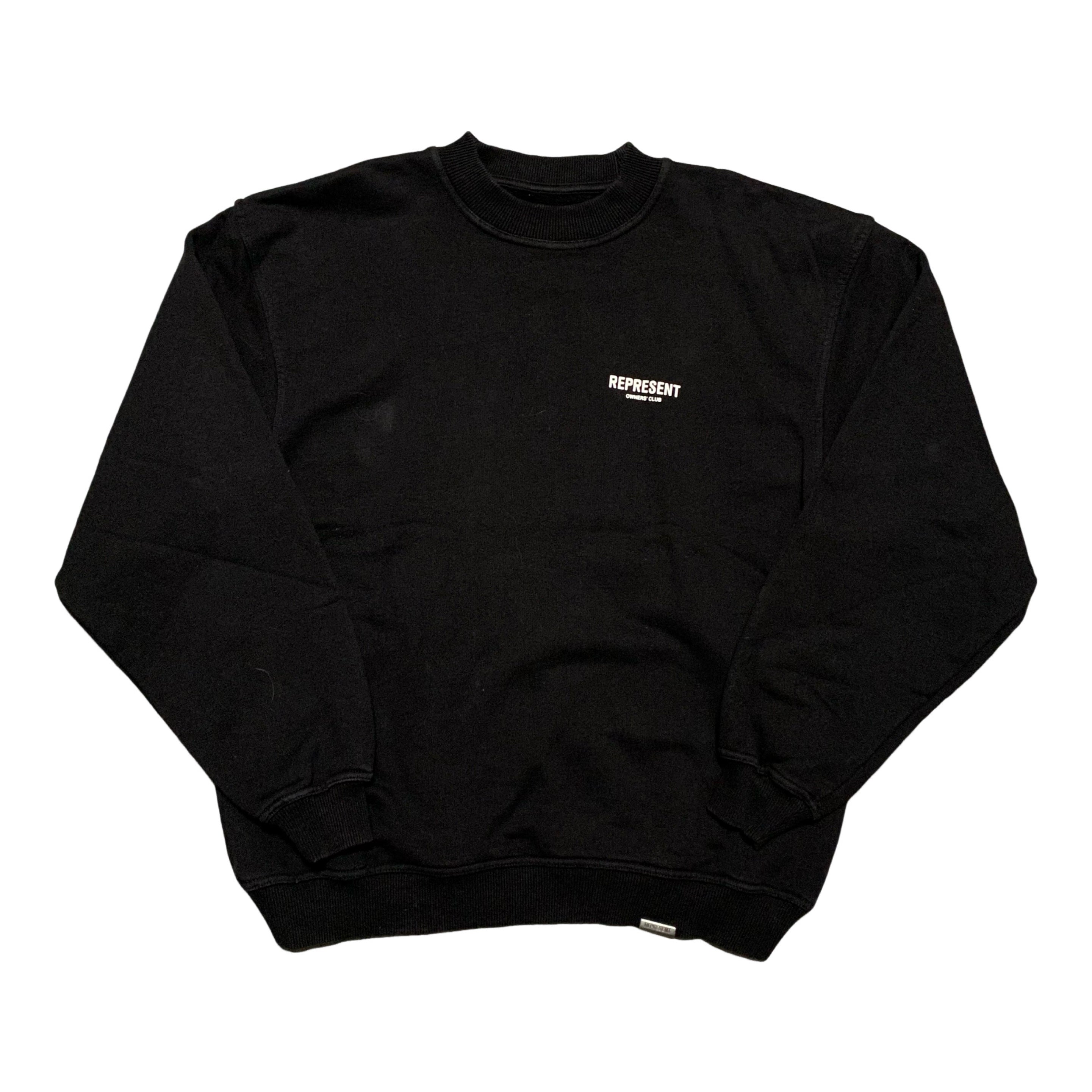Represent Small Owners Club Jet Black Sweater Sweatshirt Crewneck