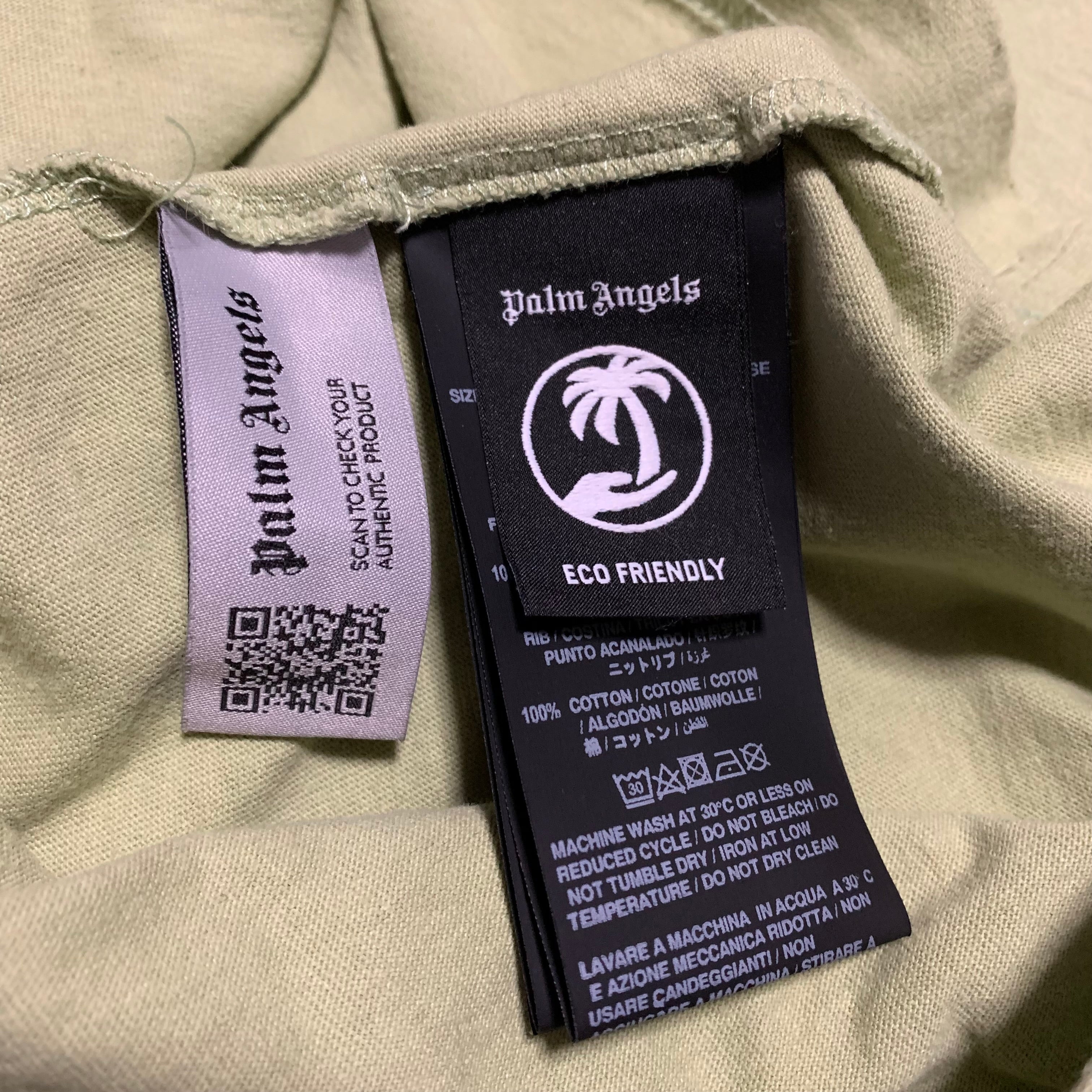 Palm Angels Medium Classic Bear Mint Green Tee