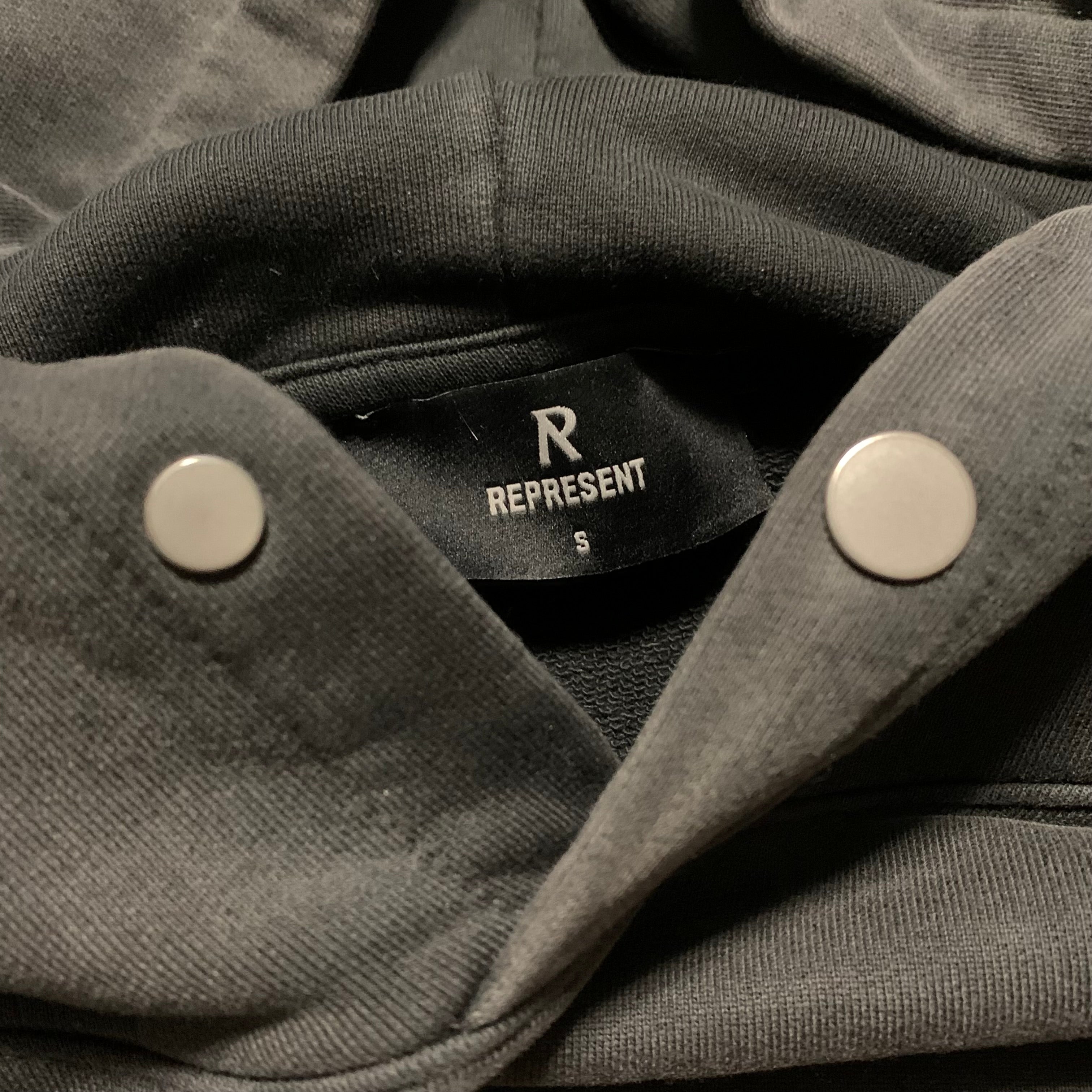 Represent Small Reborn Vintage Grey Hoodie