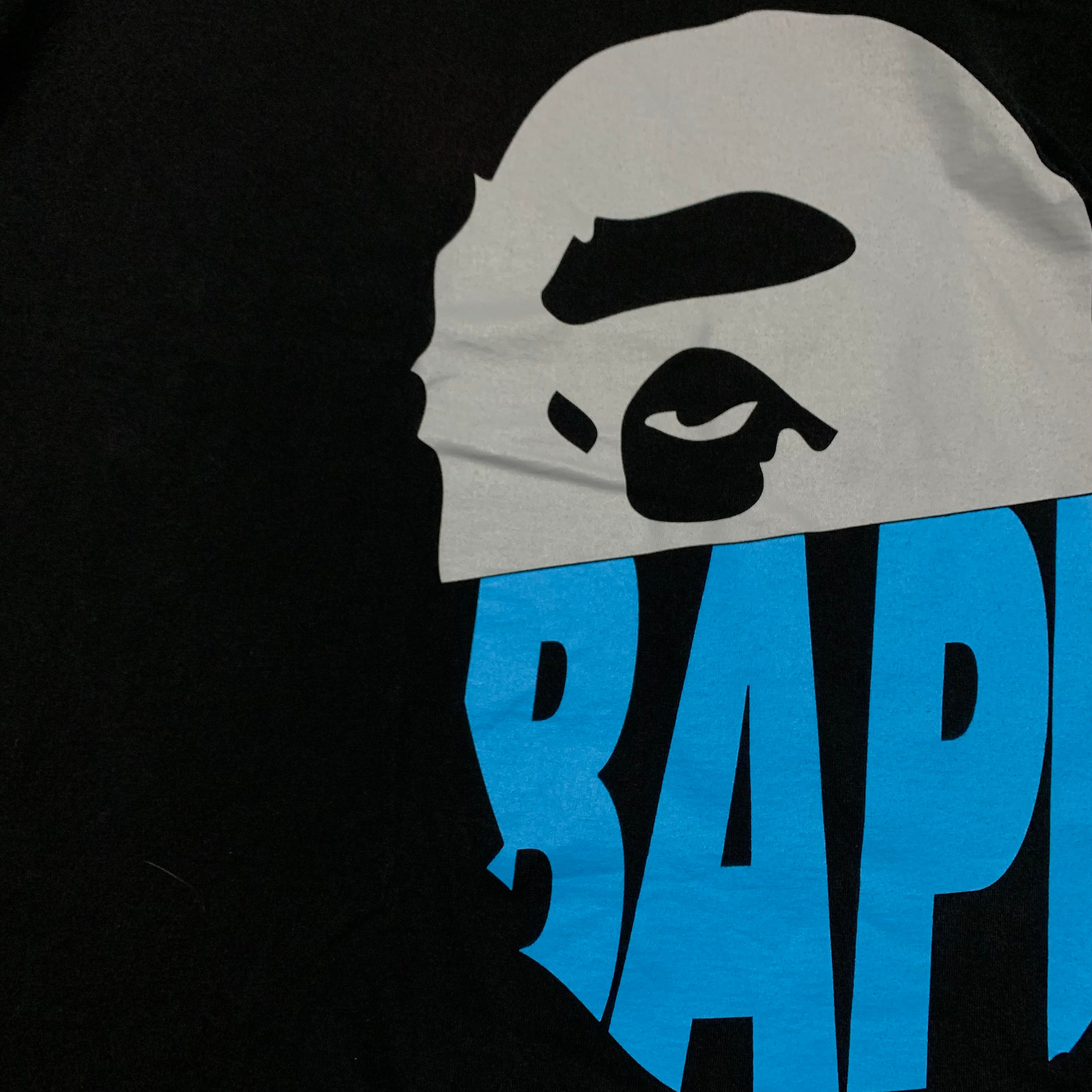 Bape XL Big Ape Head Black Tee A Bathing Ape