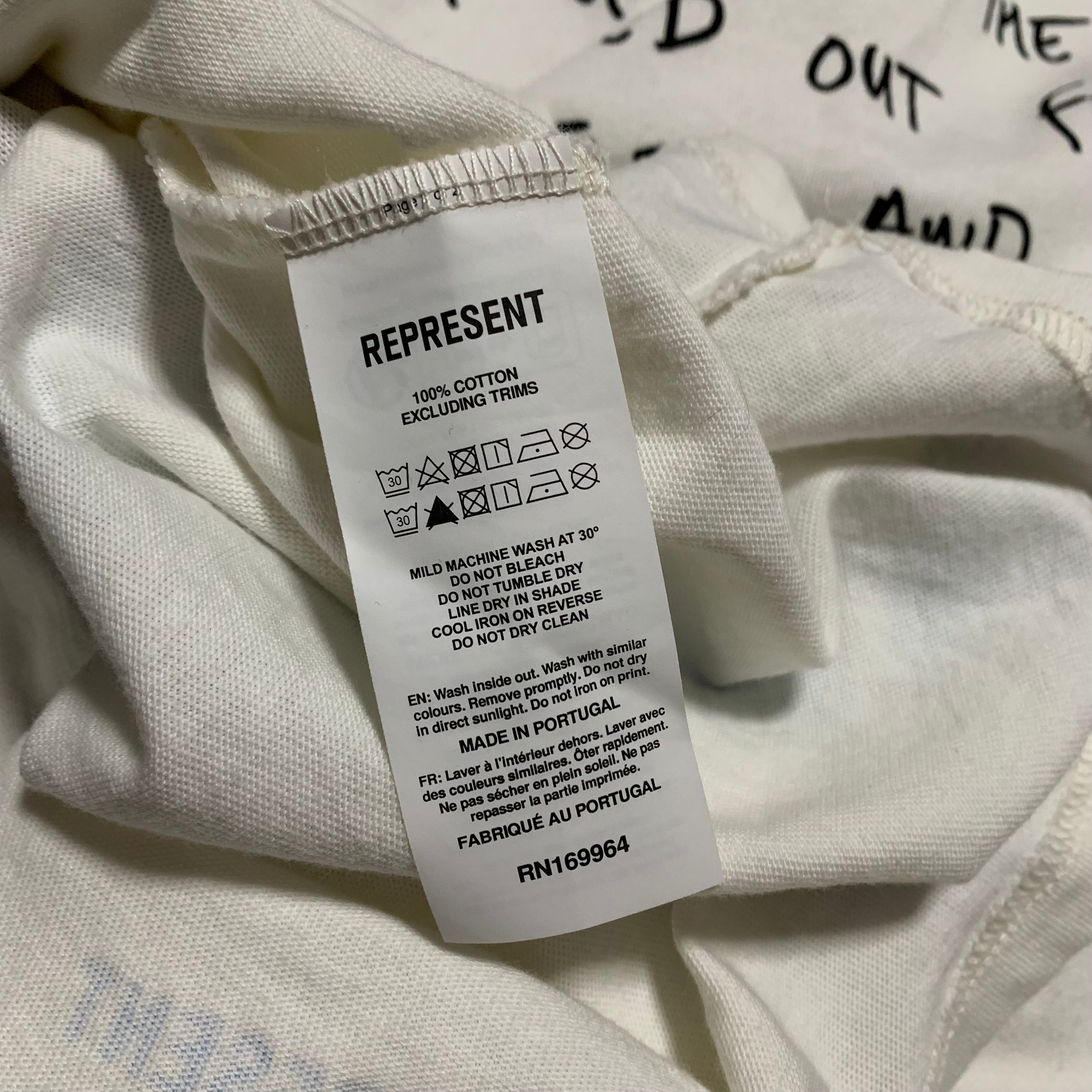 Represent Small Atlas Flat White Tee