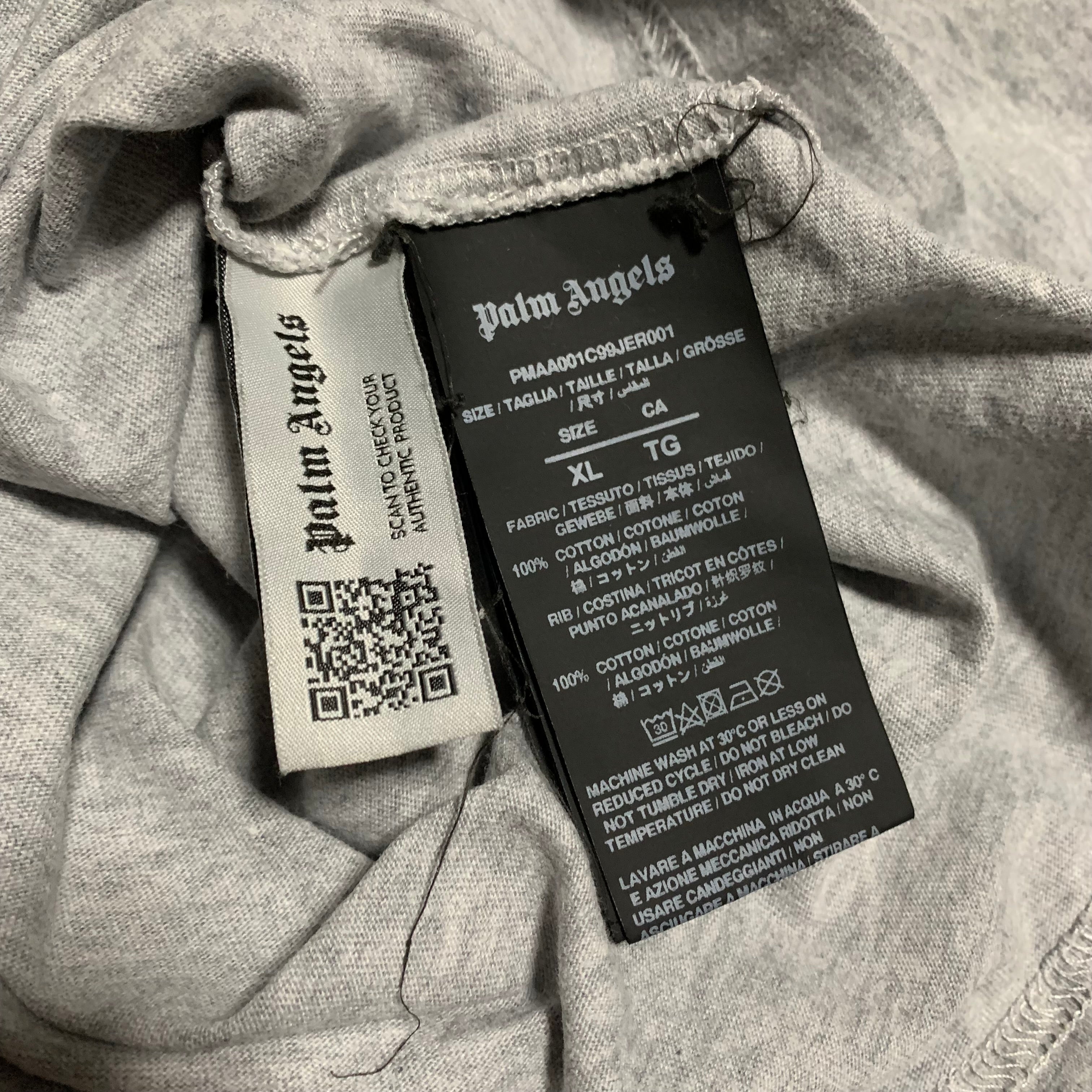 Palm Angels XL Classic Bear Grey Tee