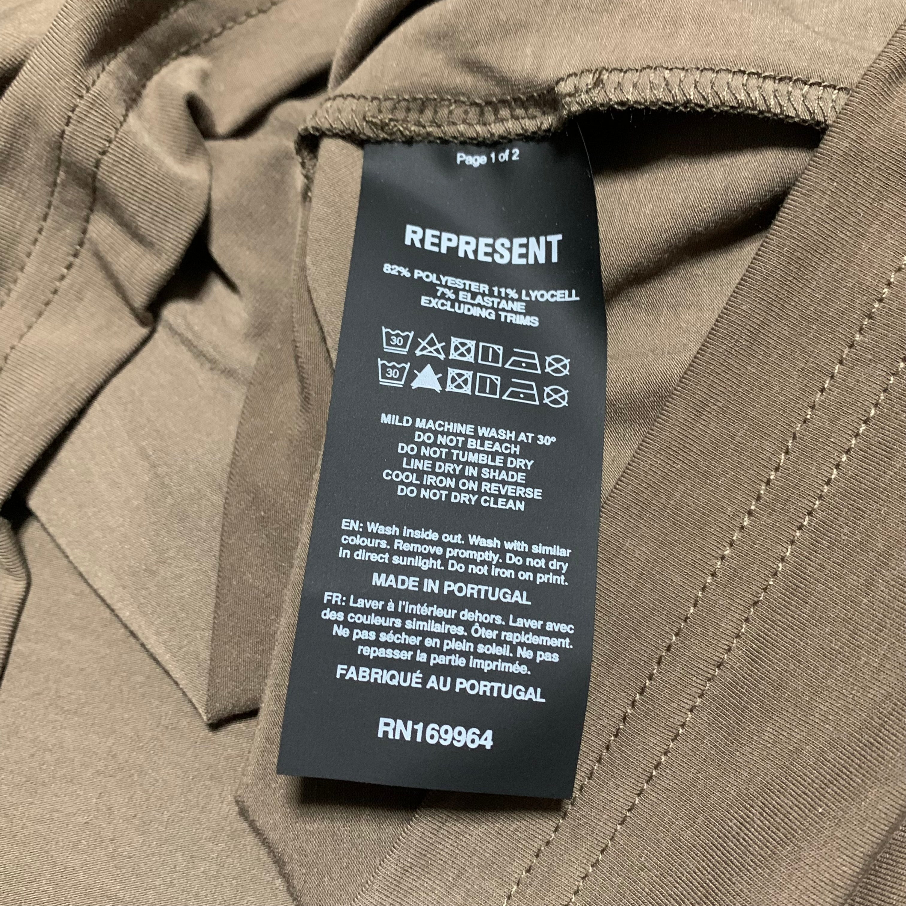 Represent Medium 247 Future Terrains Umber Oversized Tee