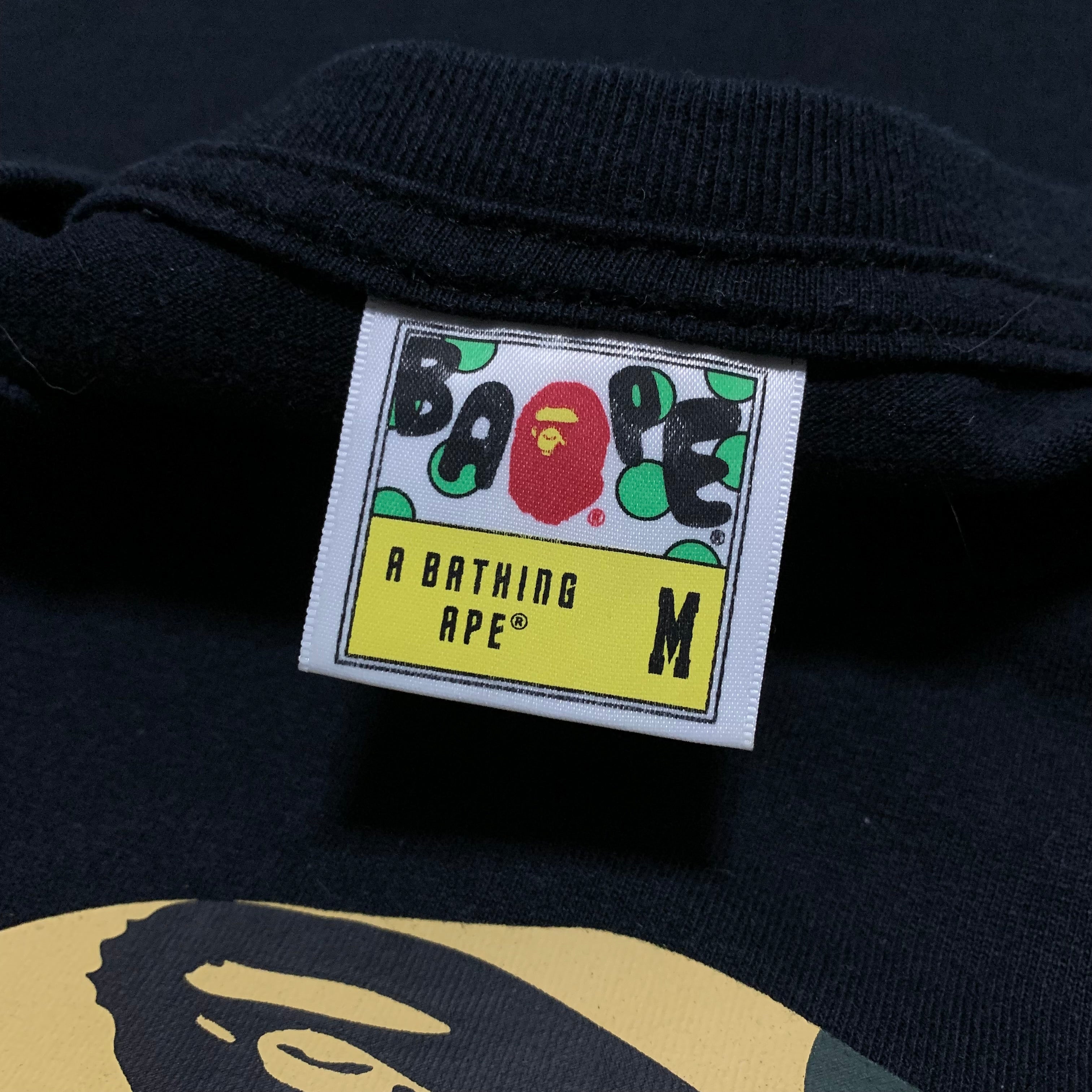 Bape Medium Big Ape Head 1st Camo Black Tee