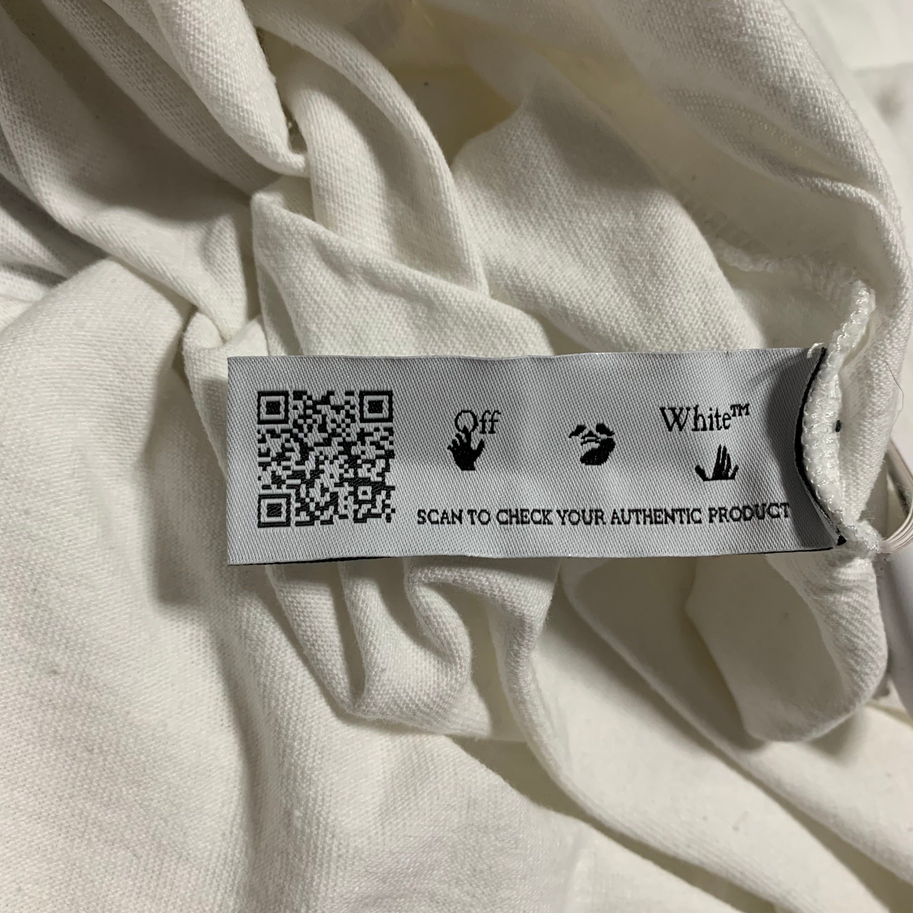 Off White Small Graphic White Tee Virgil Abloh Boxy Fit