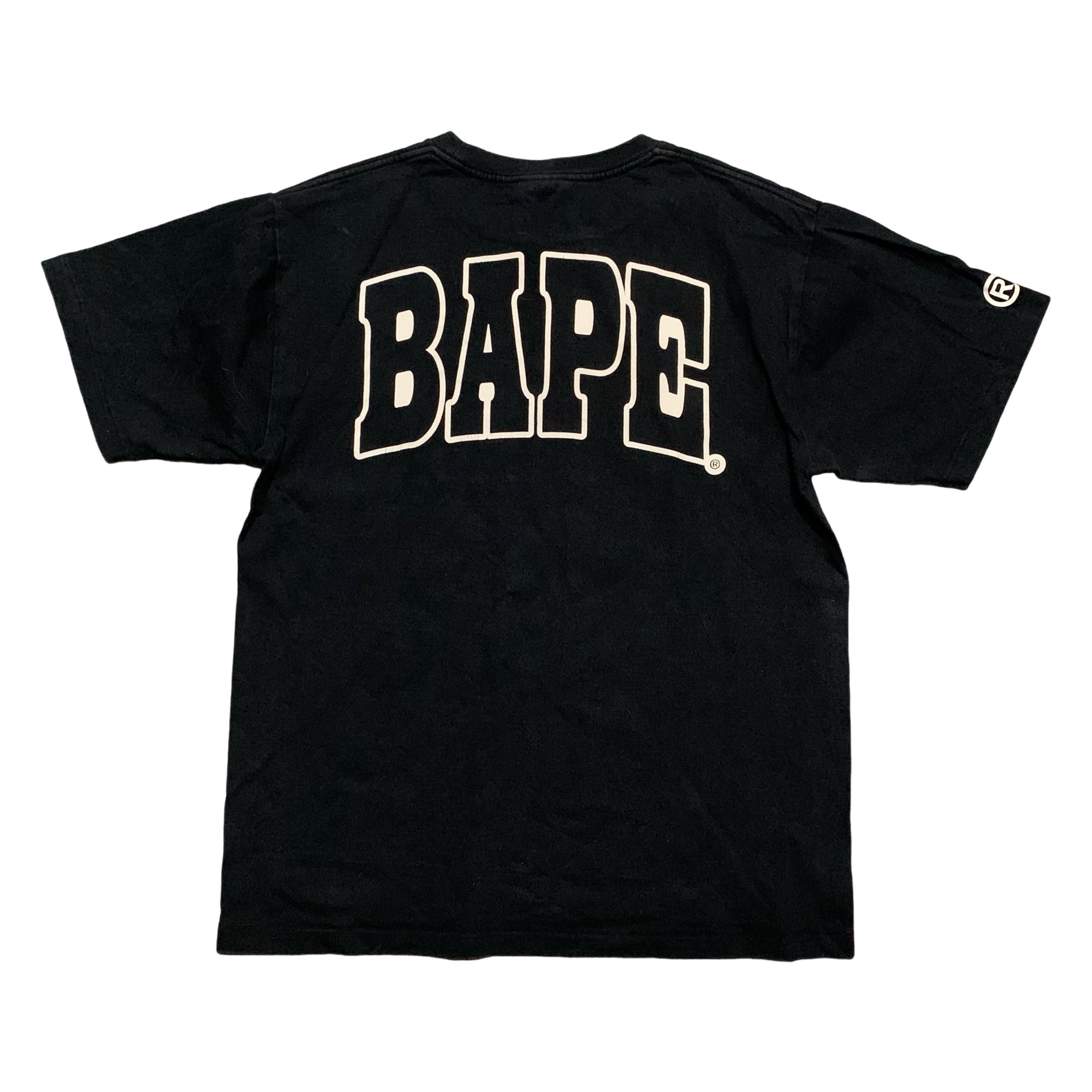 Bape Medium Ape Head 1st Camo Zip Black Tee