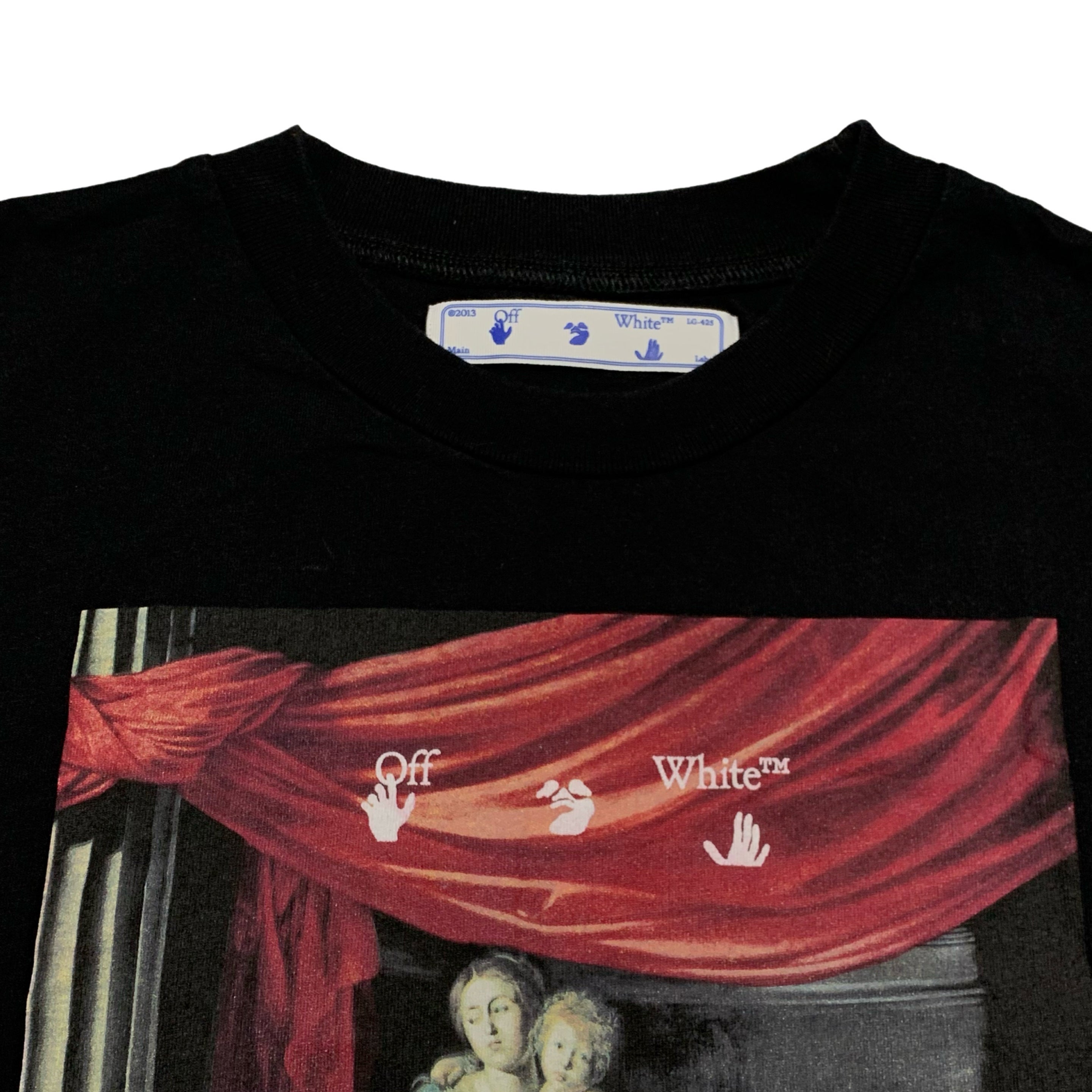 Off White Small Tee Caravaggio Arrows Black T-Shirt Virgil Abloh