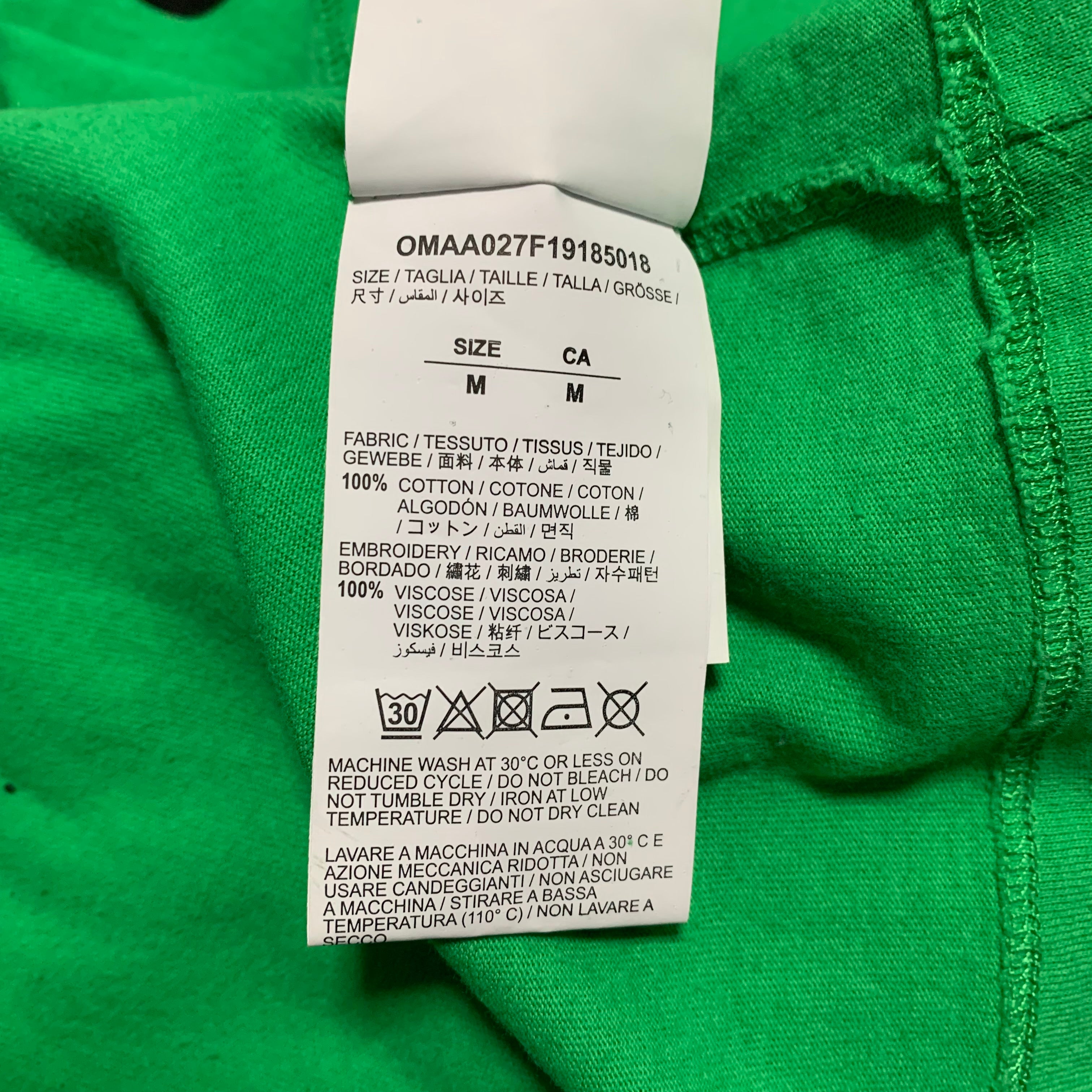 Off White Medium Public Television Green Tee Virgil Abloh