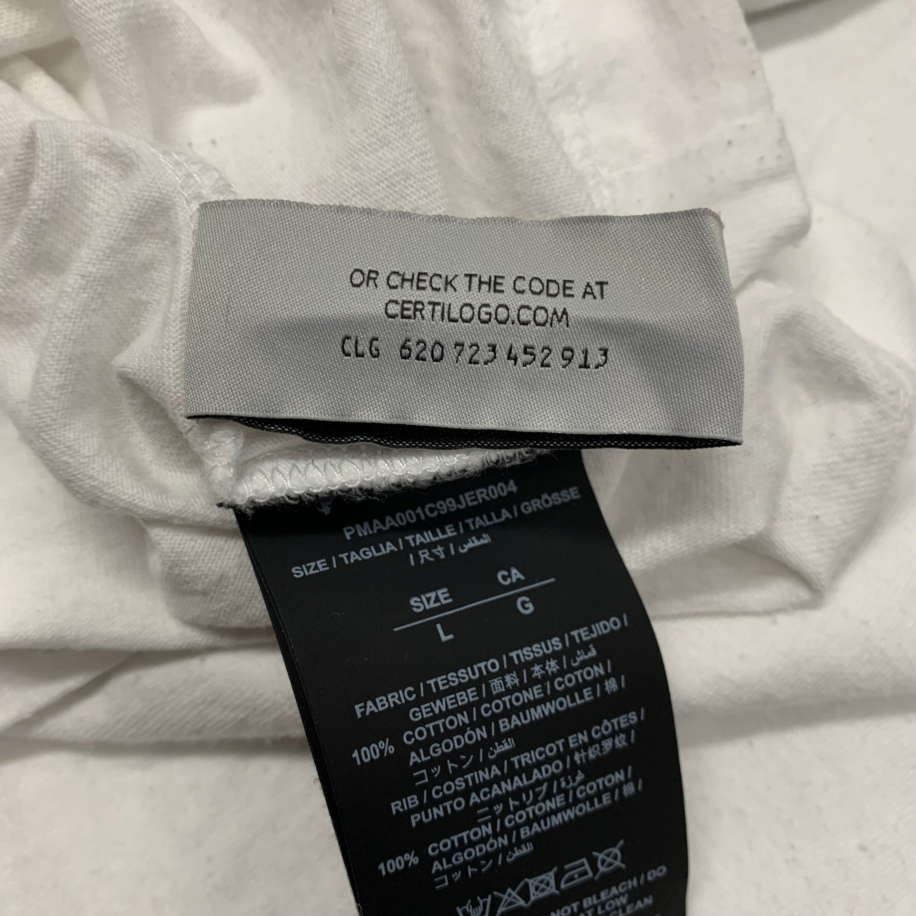 Palm Angels Large Tee London Sprayed White T-Shirt