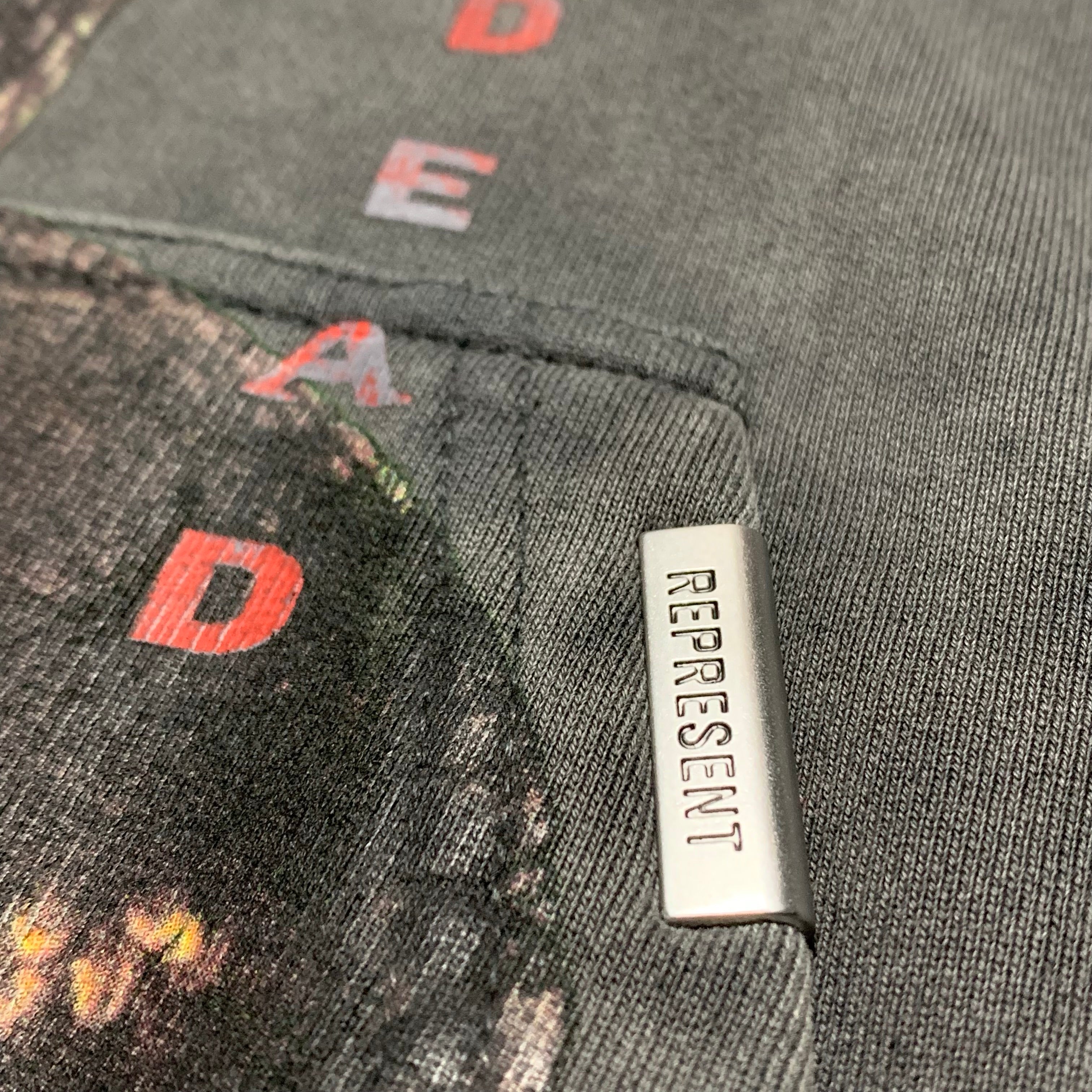 Represent Large As Good As Dead Vintage Grey Hoodie Snake Graphic