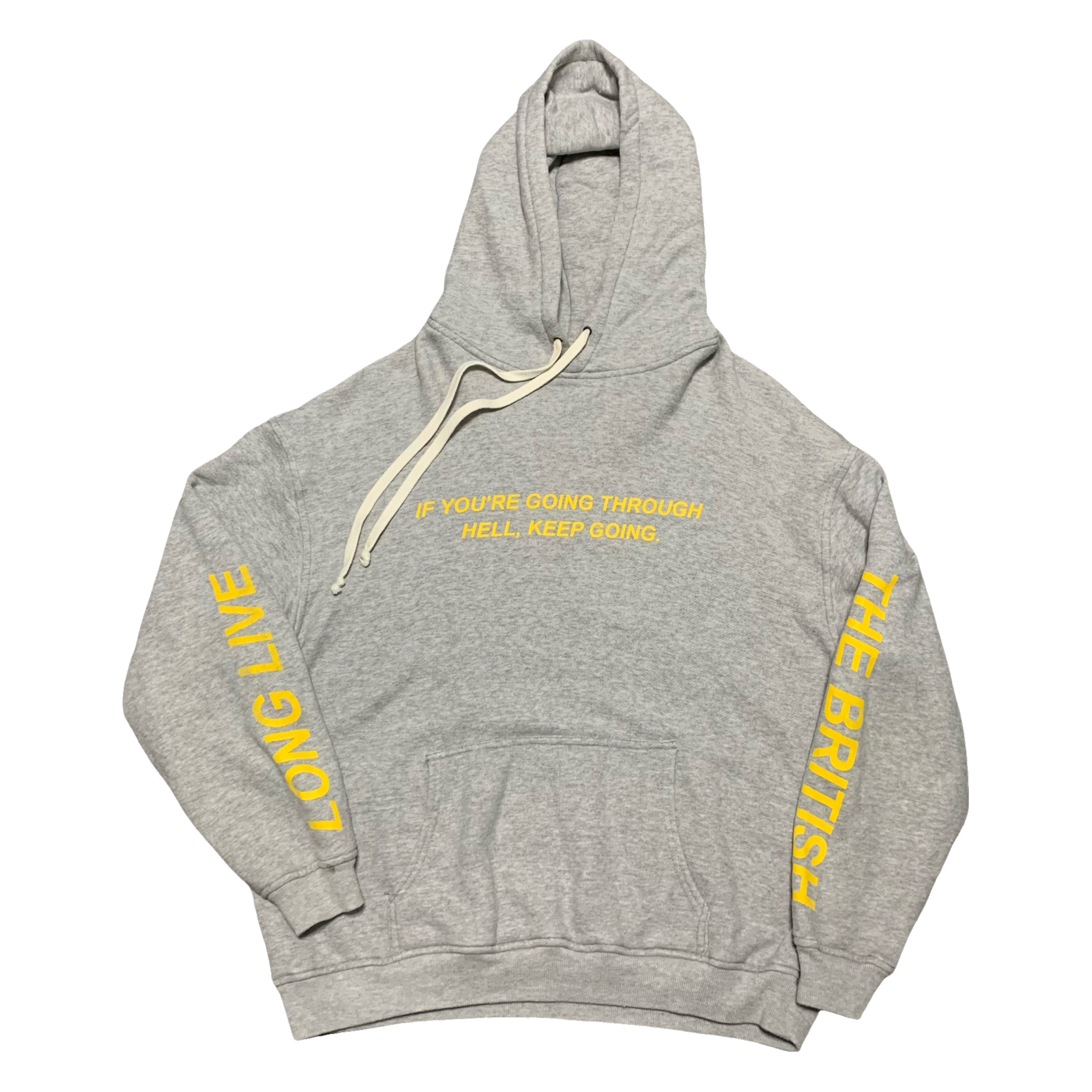 Represent Medium Grey Hoodie Wide Awake 'If Your Going Through Hell, Keep Going'