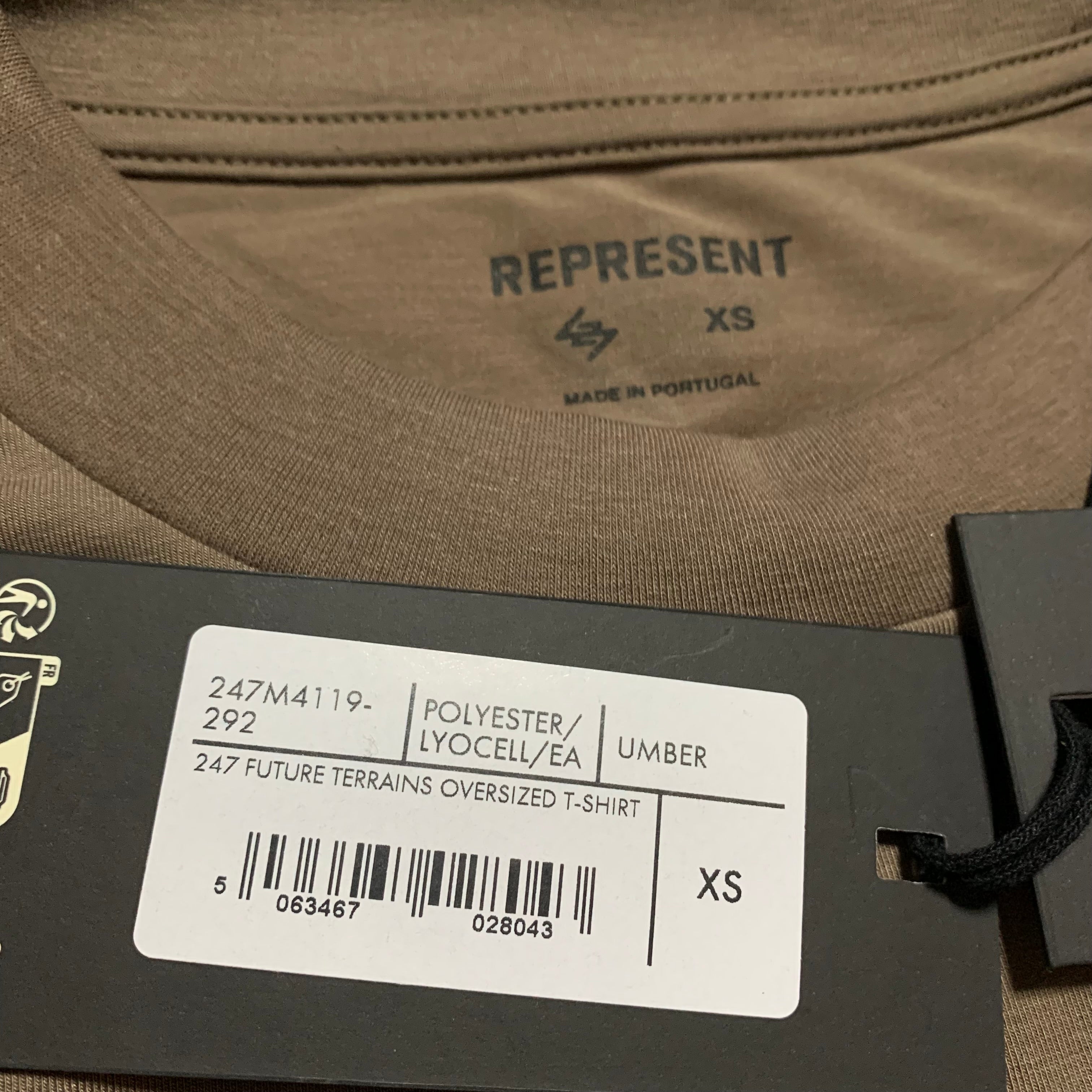 Represent XS 247 Future Terrains Oversized Tee Umber