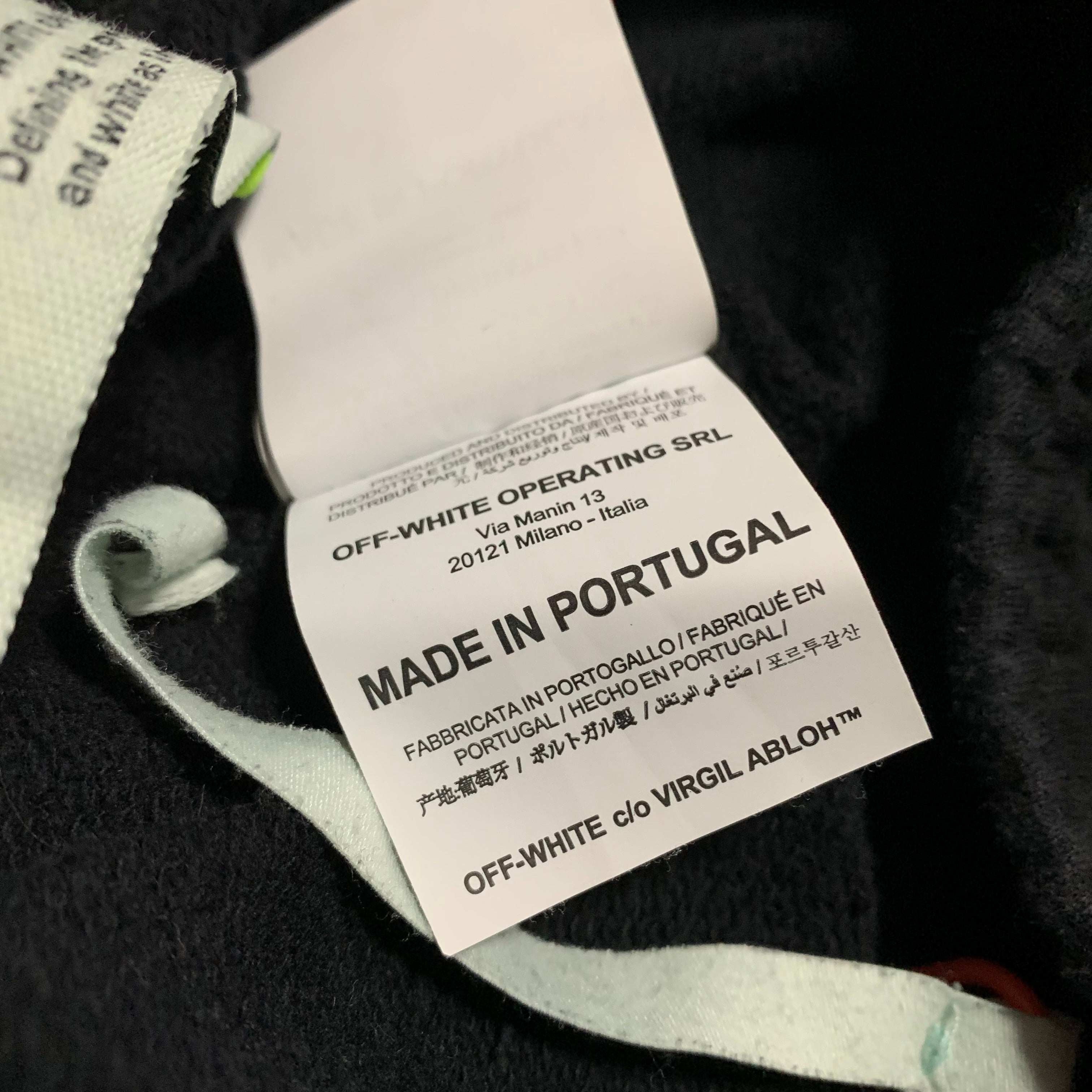 Off White Medium Shorts Airport Arrows Black Bottoms Virgil Abloh